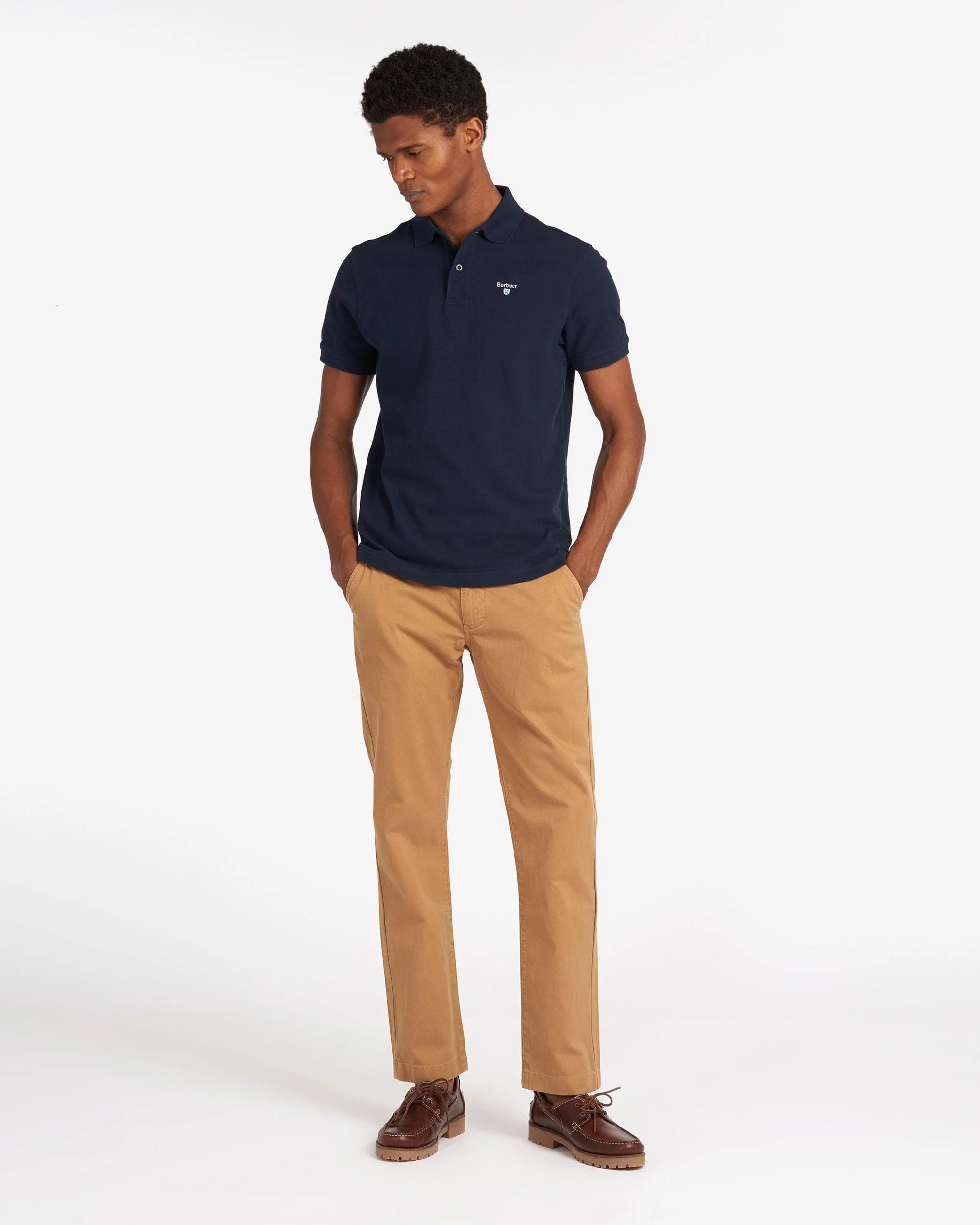 Barbour Mens Sports Polo Shirt - New Navy - Image 3