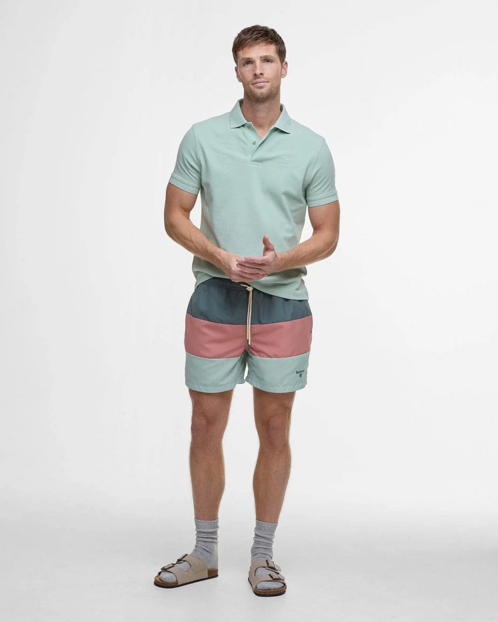 Barbour Mens Sports Polo Shirt - Pale Apple - Image 3