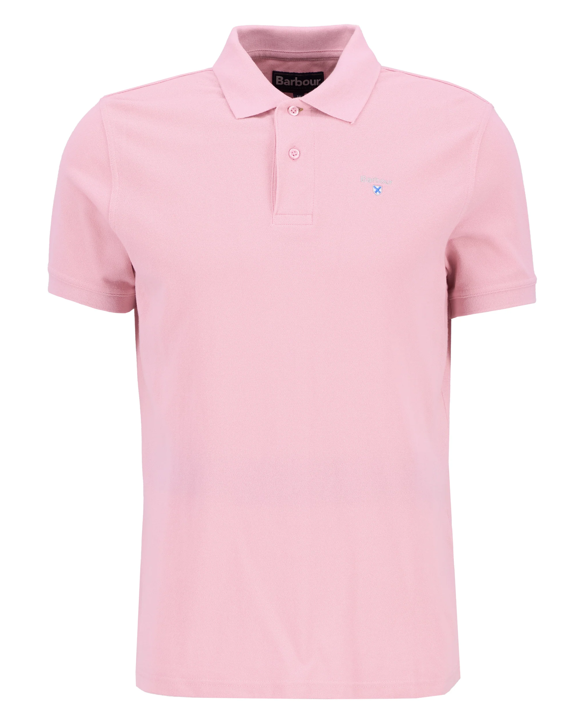 Barbour Mens Sports Polo Shirt - Pink - Image 7
