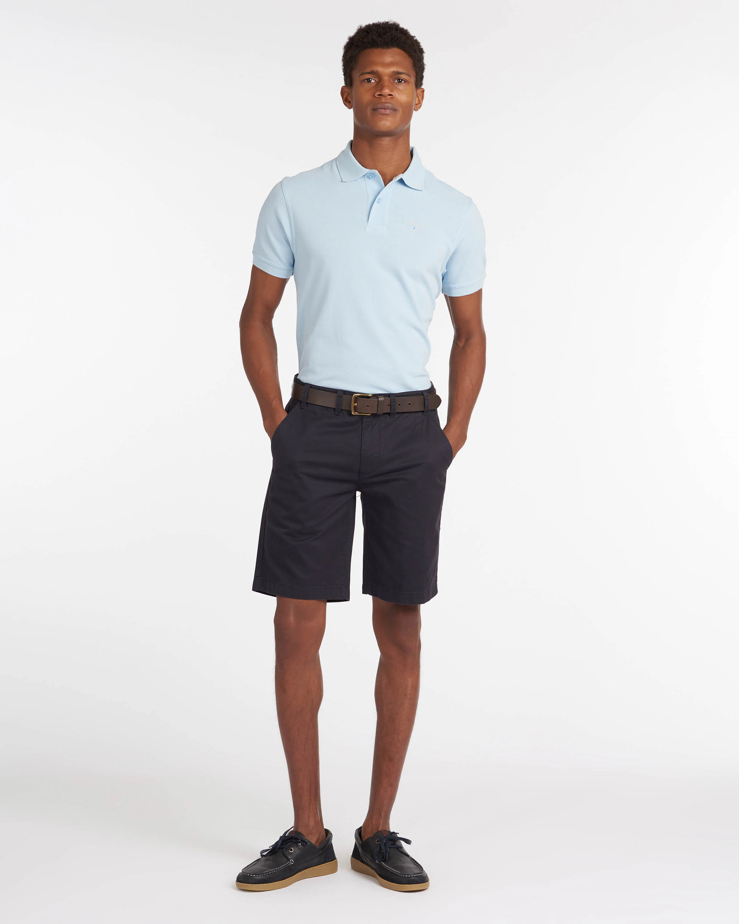 Barbour Mens Sports Polo Shirt - Sky - Image 2