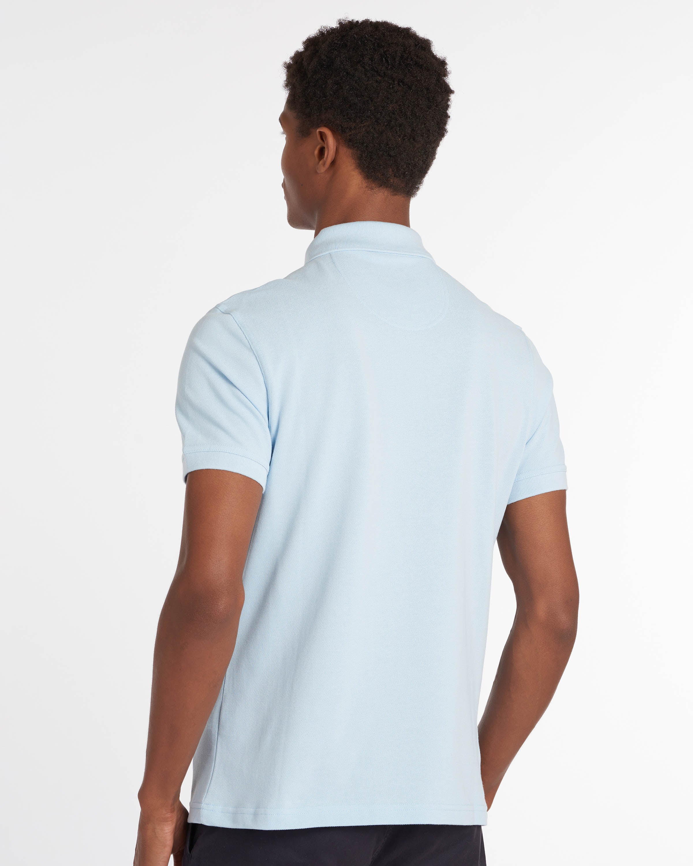 Barbour Mens Sports Polo Shirt - Sky - Image 5