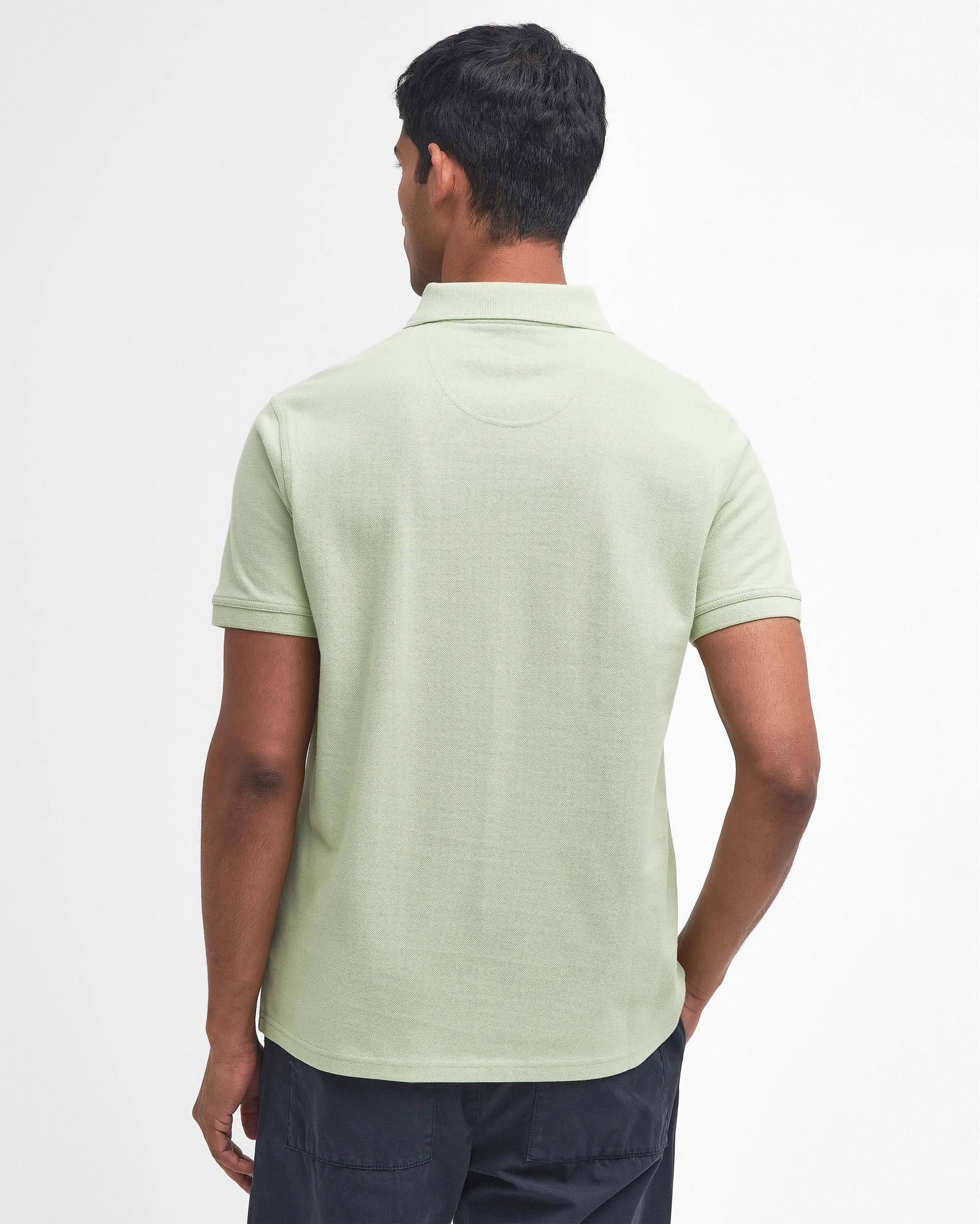 Barbour Mens Sports Polo Shirt - Vintage Green - Image 4