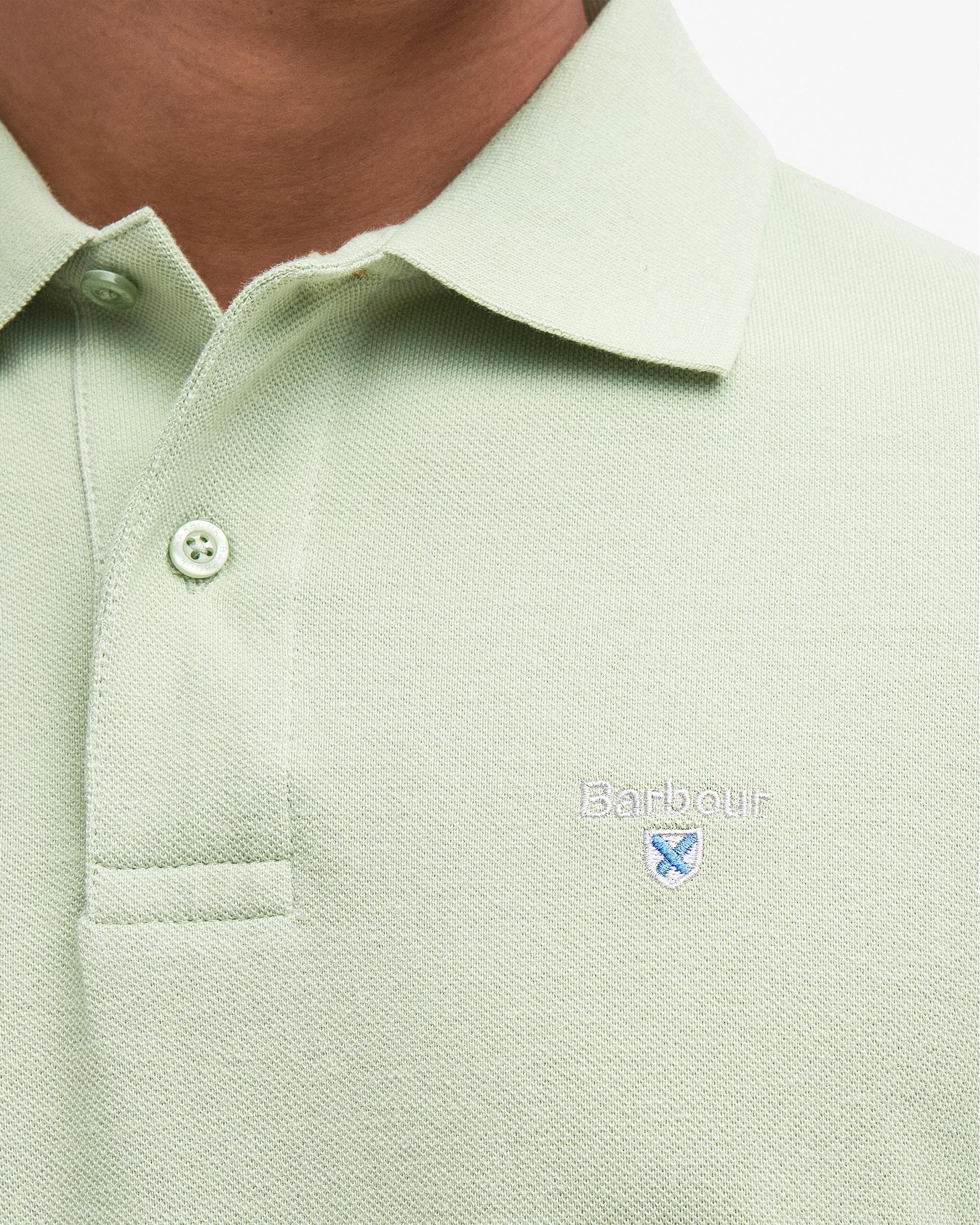 Barbour Mens Sports Polo Shirt - Vintage Green - Image 5
