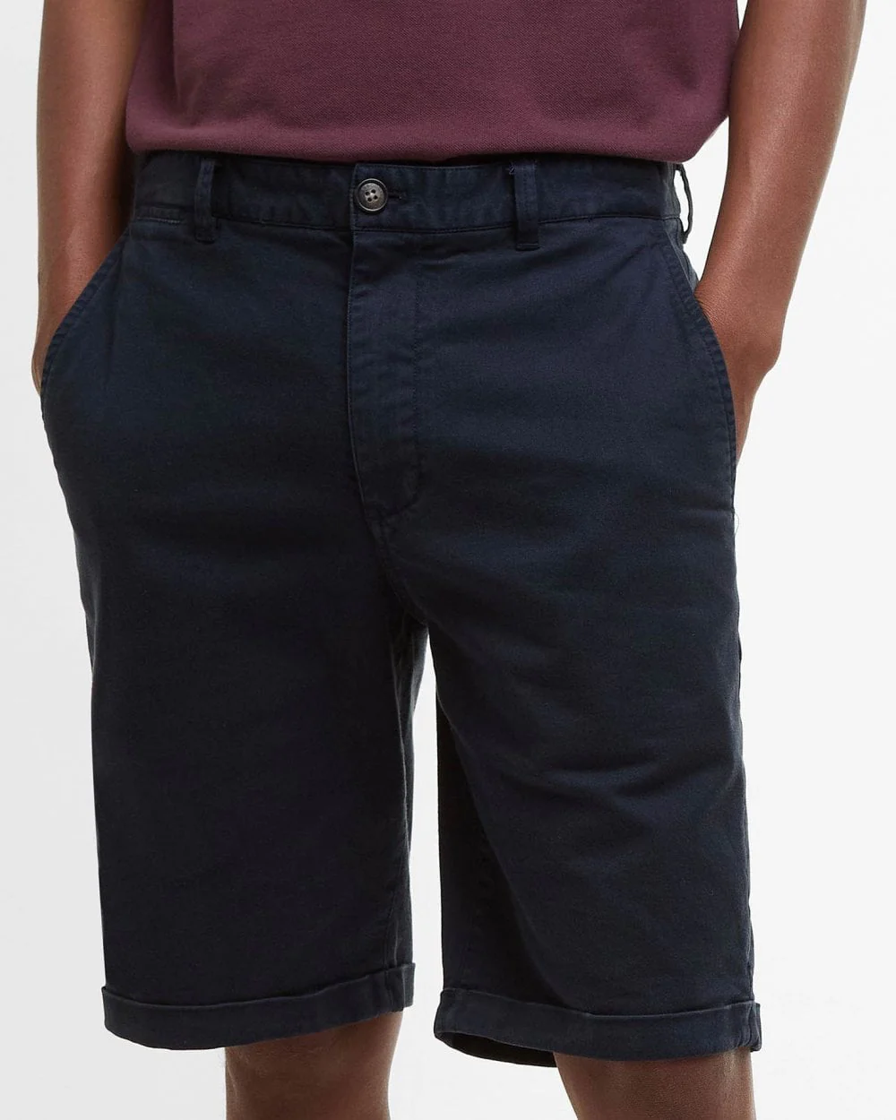 Barbour Mens Washed Twill Chino Shorts - Dark Navy - Image 3