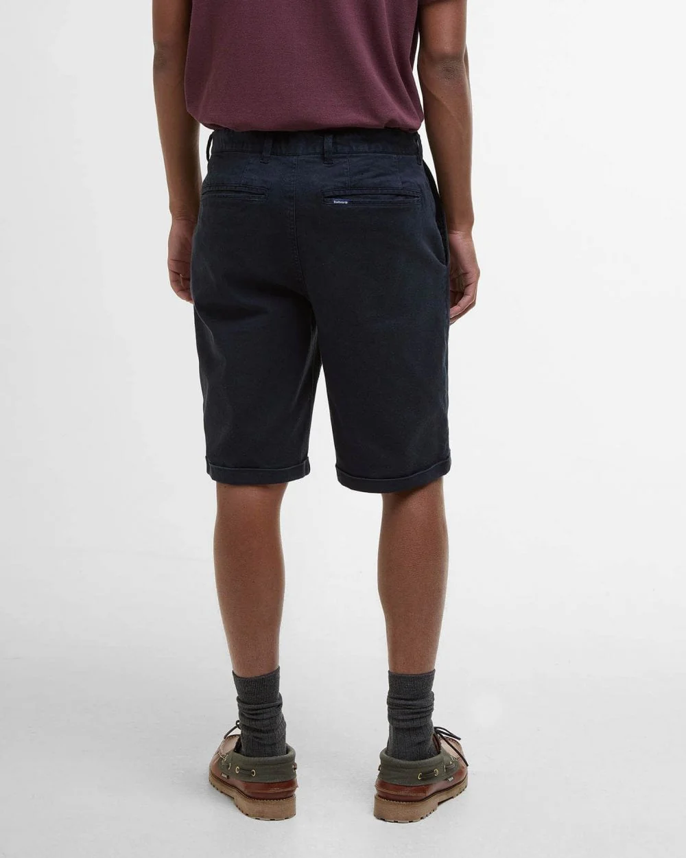 Barbour Mens Washed Twill Chino Shorts - Dark Navy - Image 5