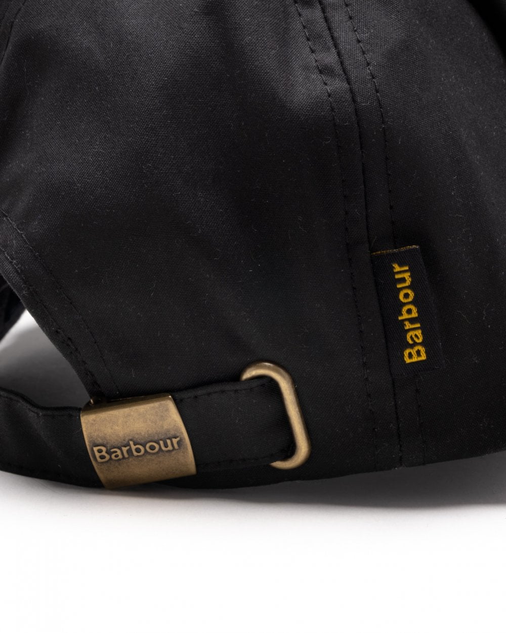 Barbour Mens Wax Sports Cap - Black - Image 3