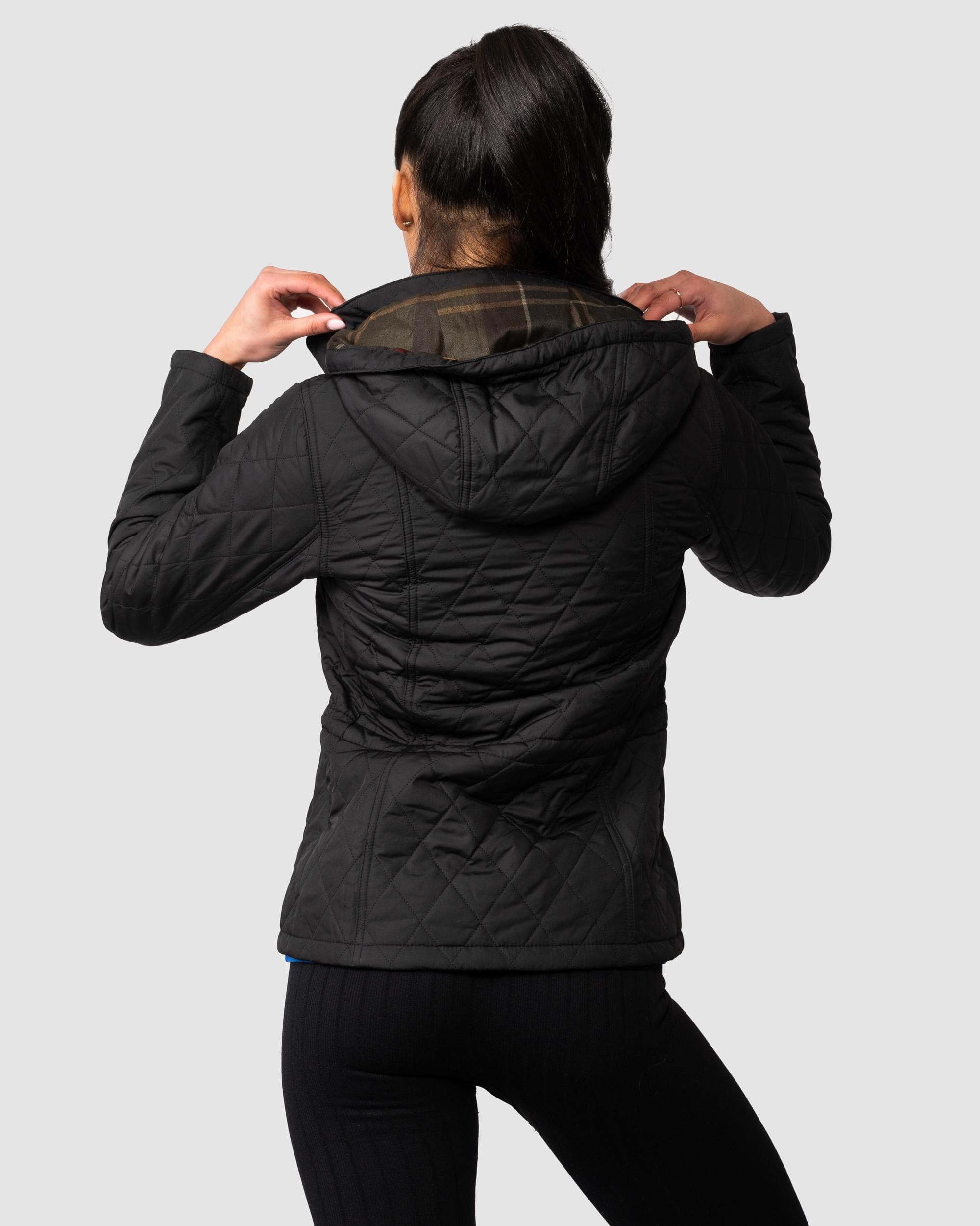 Barbour Millfire Quilted Womens Jacket - Black/Classic - Image 5