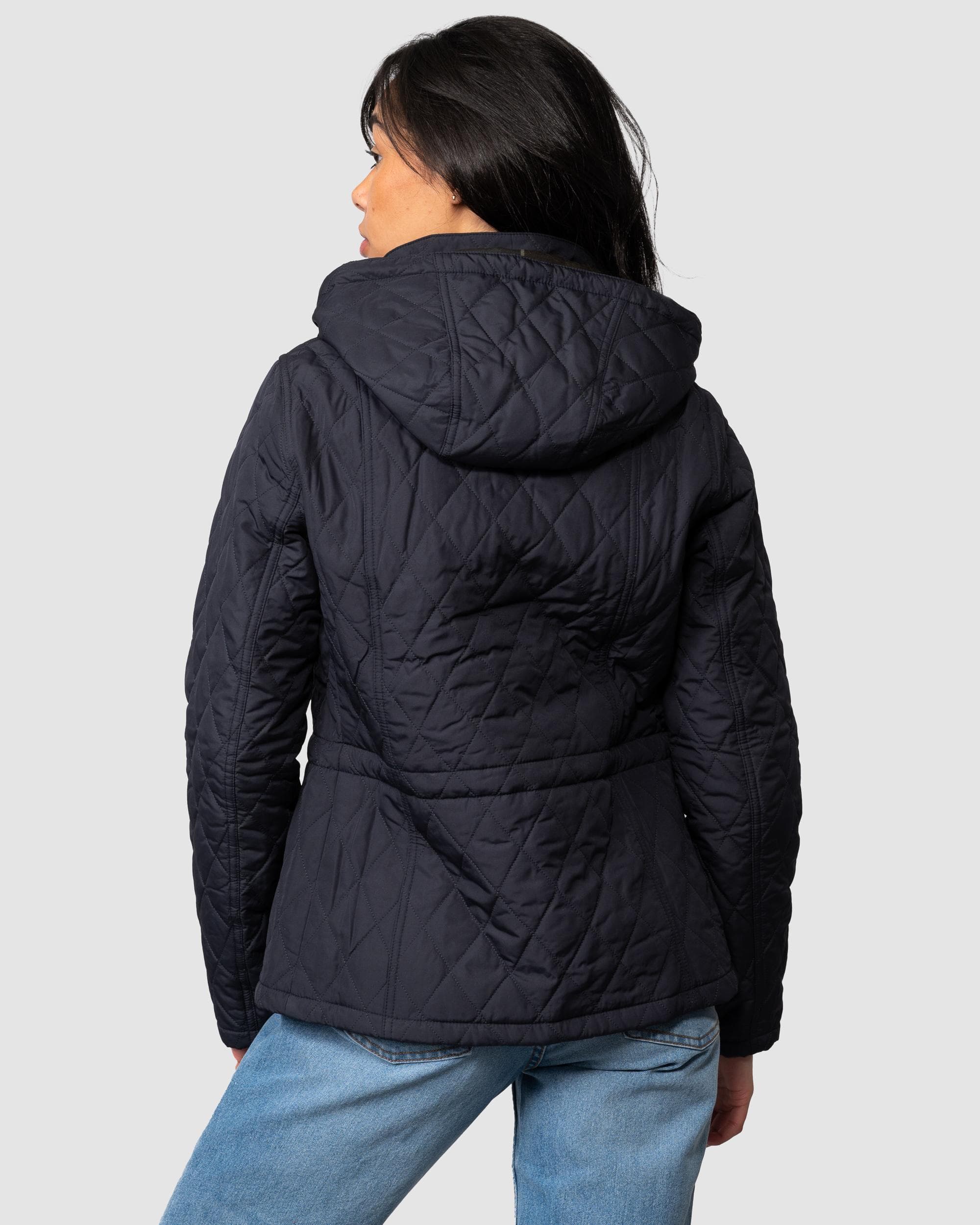 Barbour Millfire Quilted Womens Jacket - Navy/Classic - Image 5