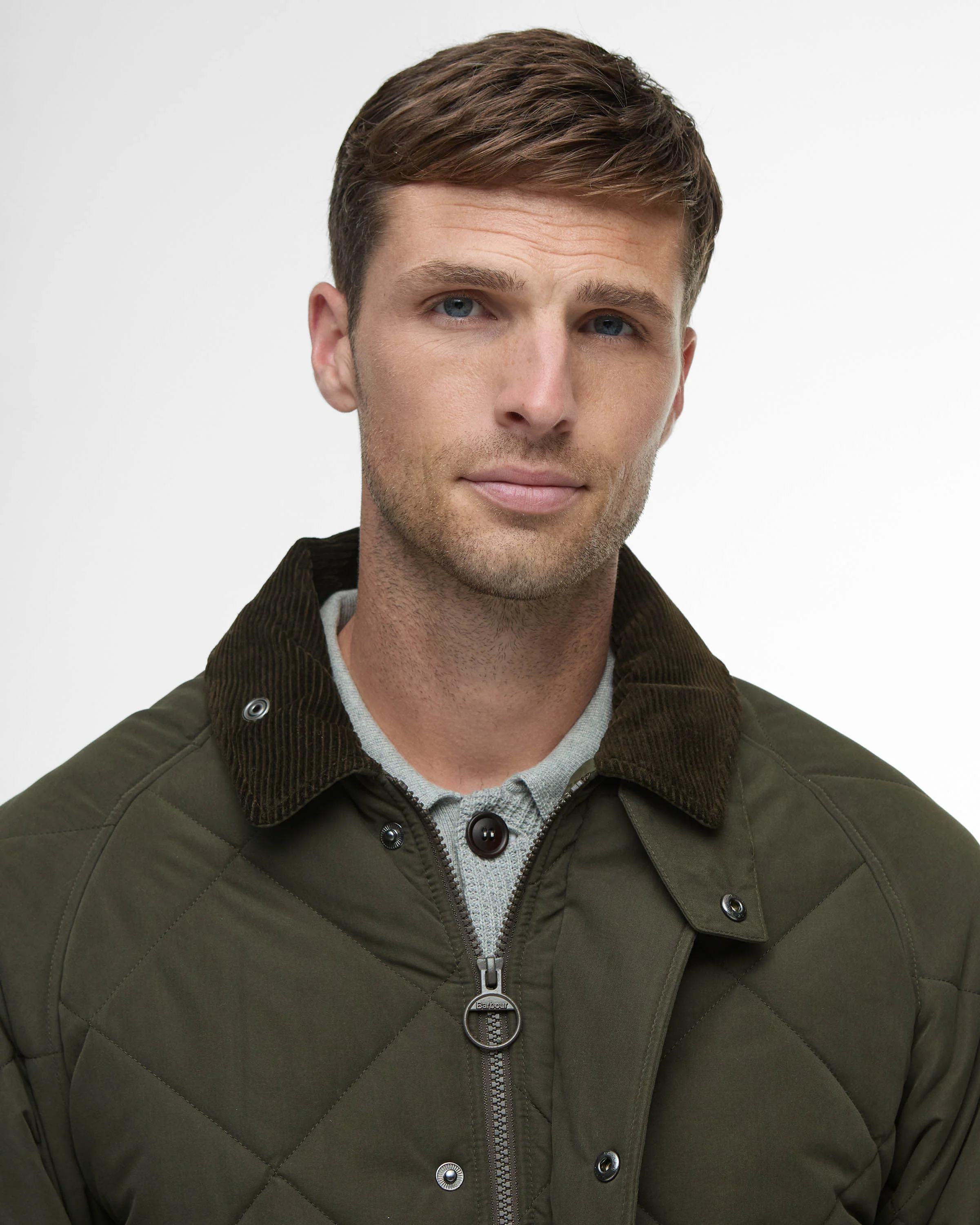 Barbour Modern Bedale Mens Quilted Jacket - Olive - Image 5