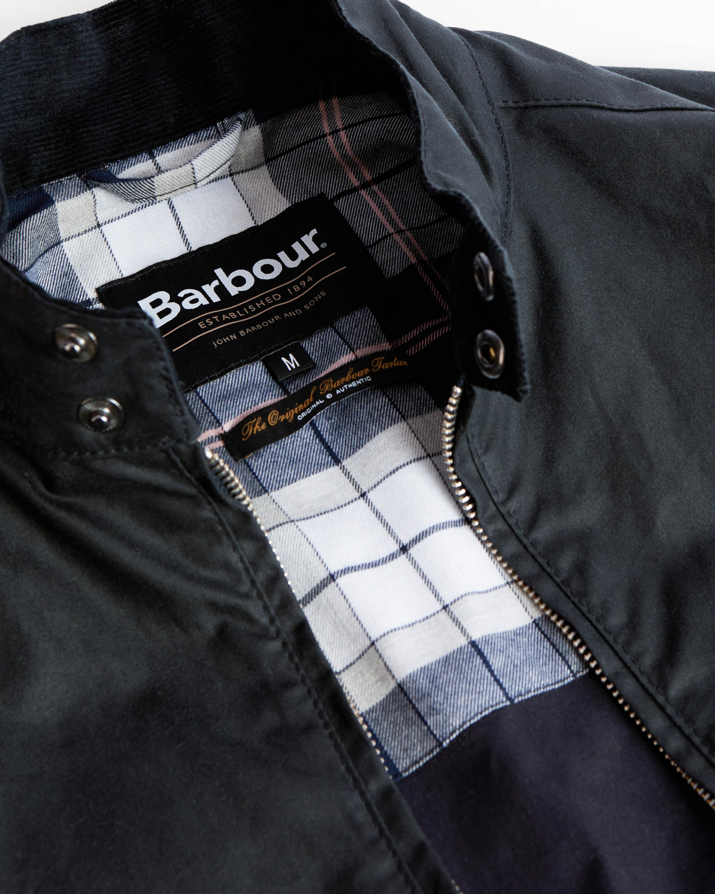 Barbour Modern Royston Mens Wax Jacket - Navy - Image 3