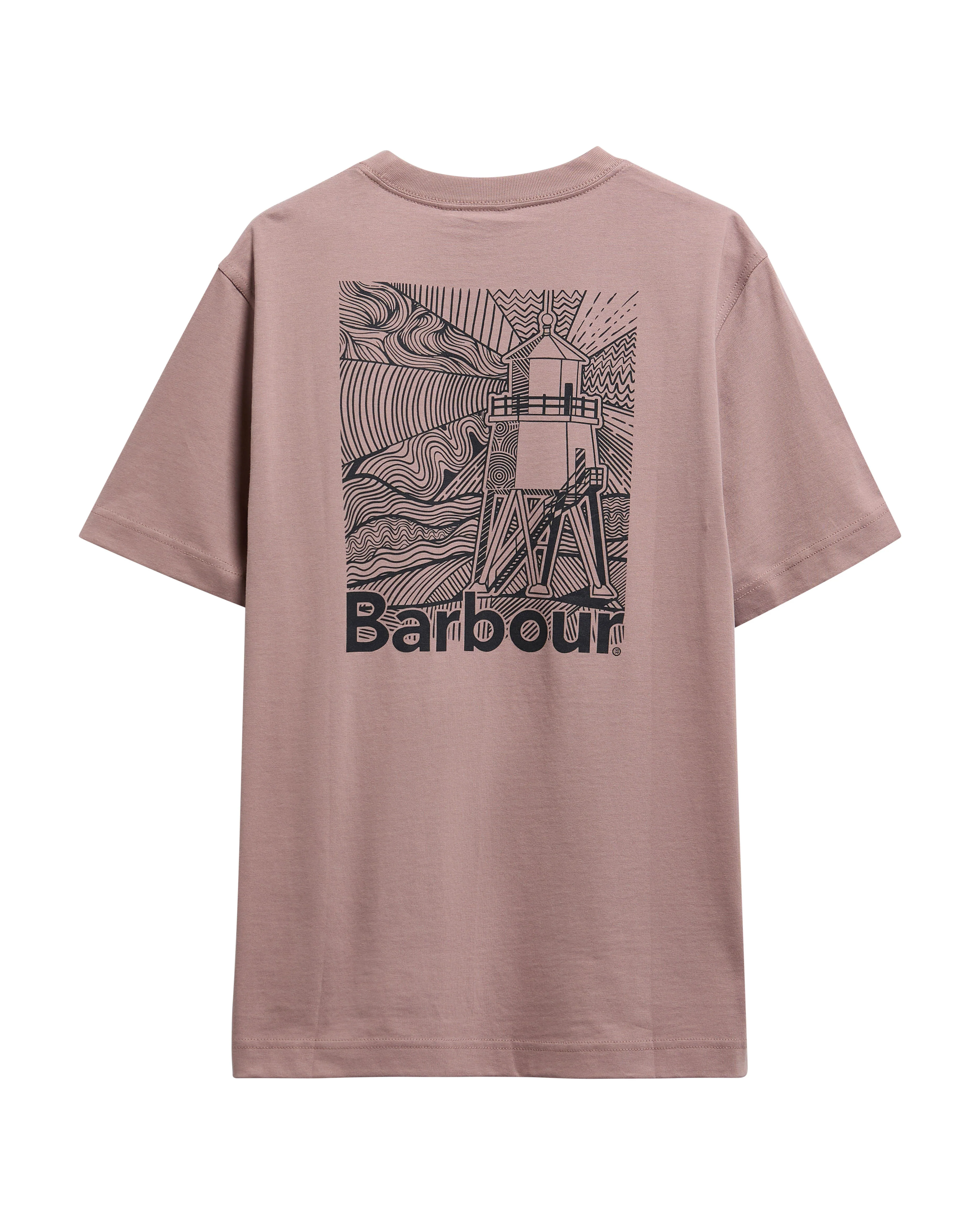 Barbour Moonwell Mens Relaxed Graphic T-Shirt - Ironstone - Image 2