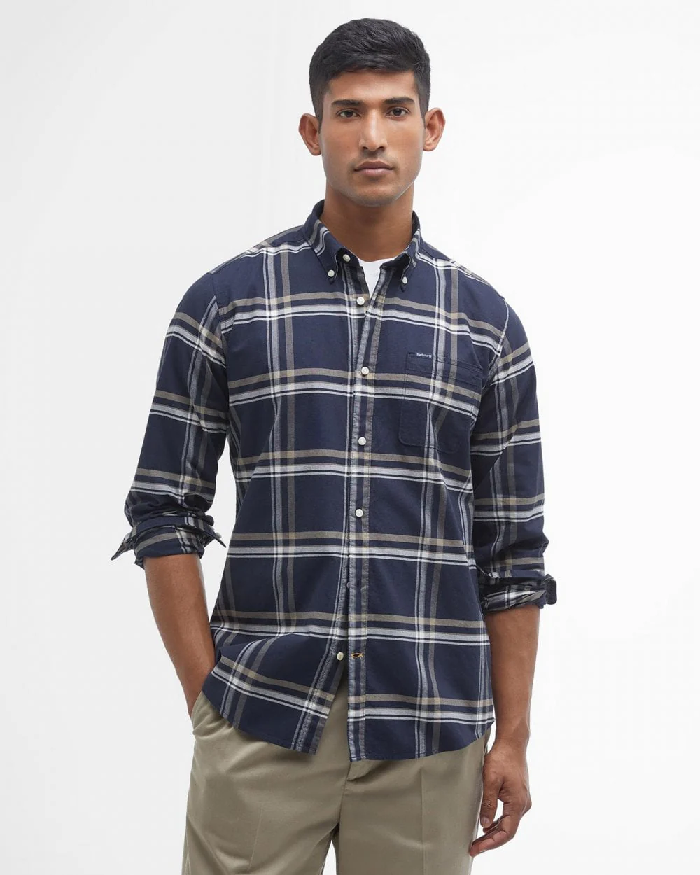 Barbour Nethertown Mens Tailored Fit Check Shirt - Image 3