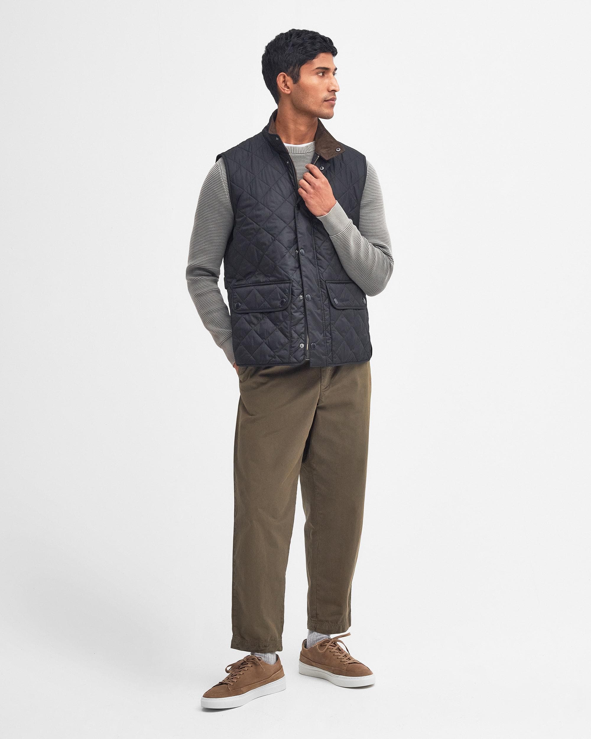 Barbour New Lowerdale Mens Gilet - Navy - Image 3