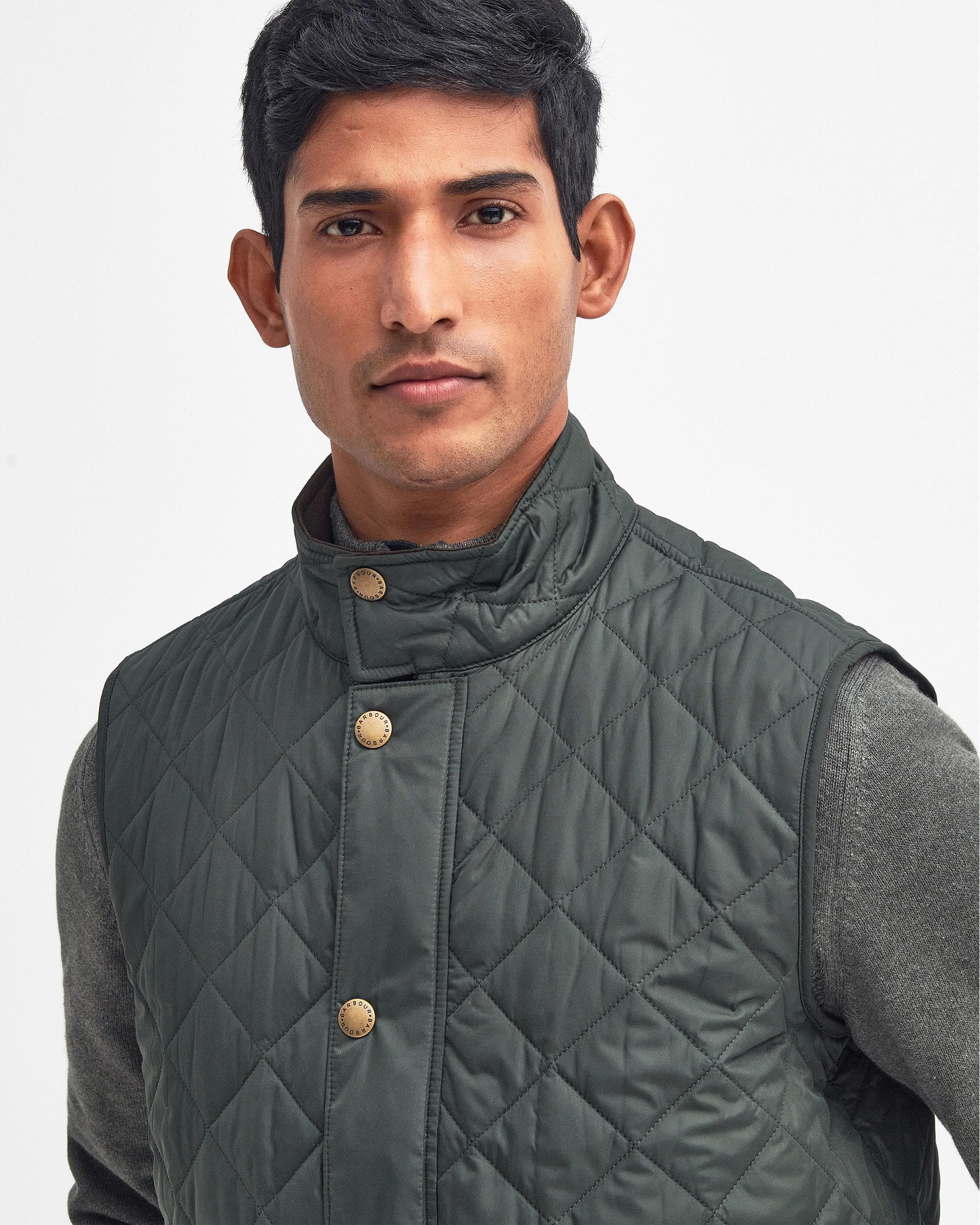 Barbour New Lowerdale Mens Gilet - Sage - Image 2