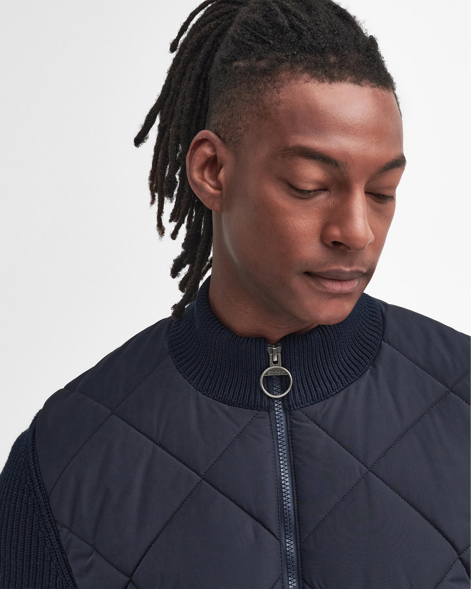 Barbour Newland Mens Zip Through Knitted Jumper - Image 2
