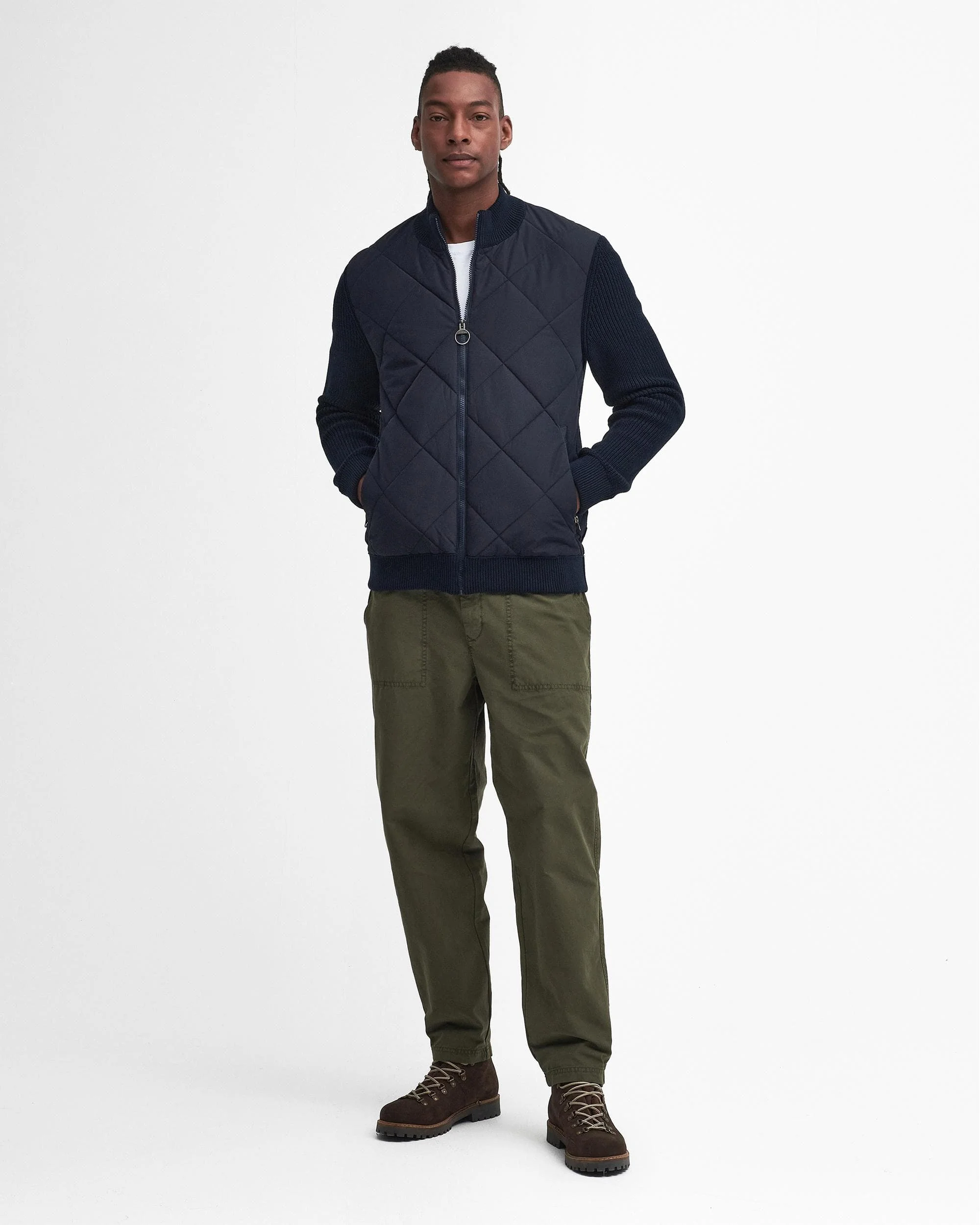 Barbour Newland Mens Zip Through Knitted Jumper - Image 3