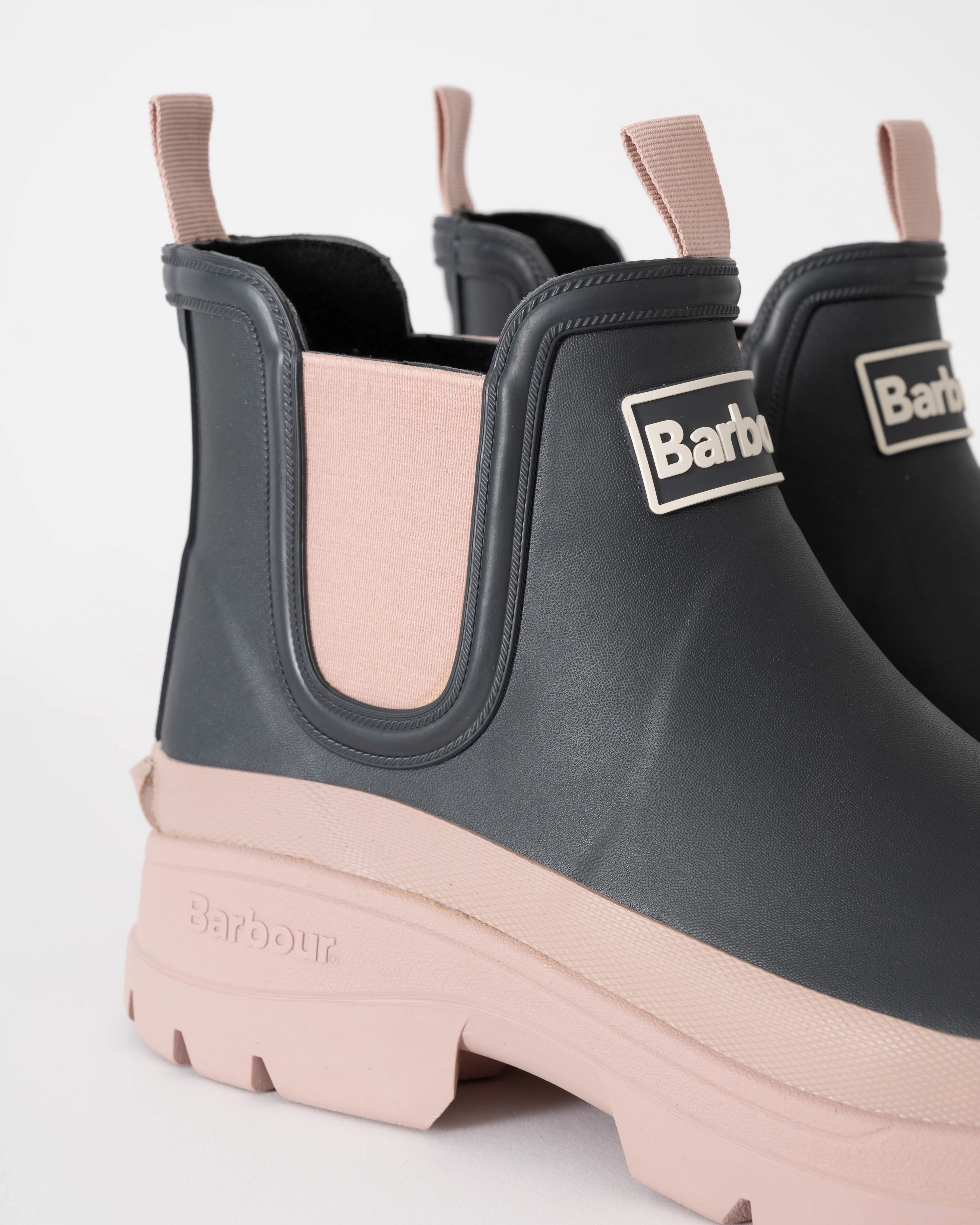Barbour Nimbus Womens Chelsea Wellies - Dusky Grey/Gardenia Pink - Image 6