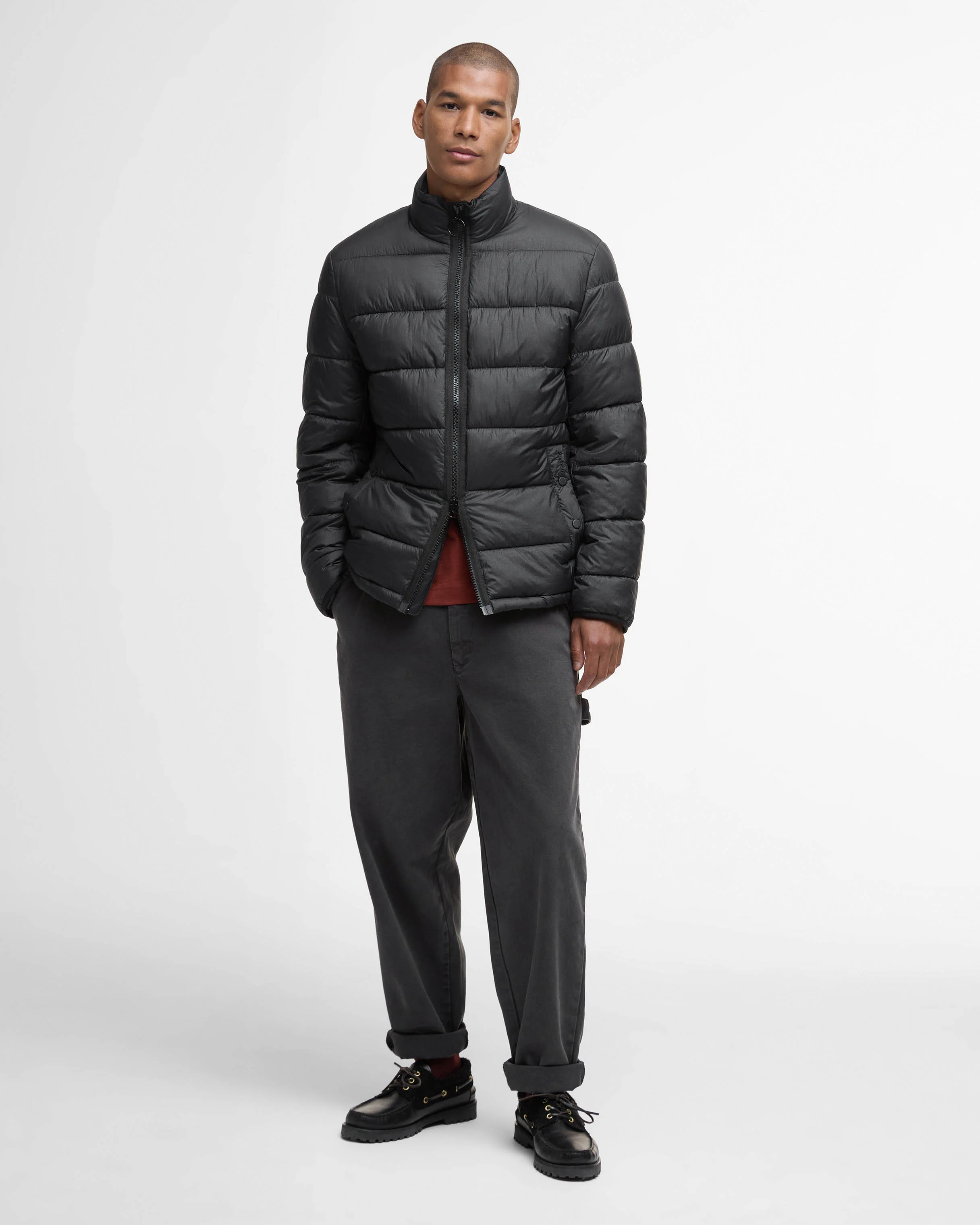 Barbour Offshore Mens Quilted Jacket - Black - Image 3