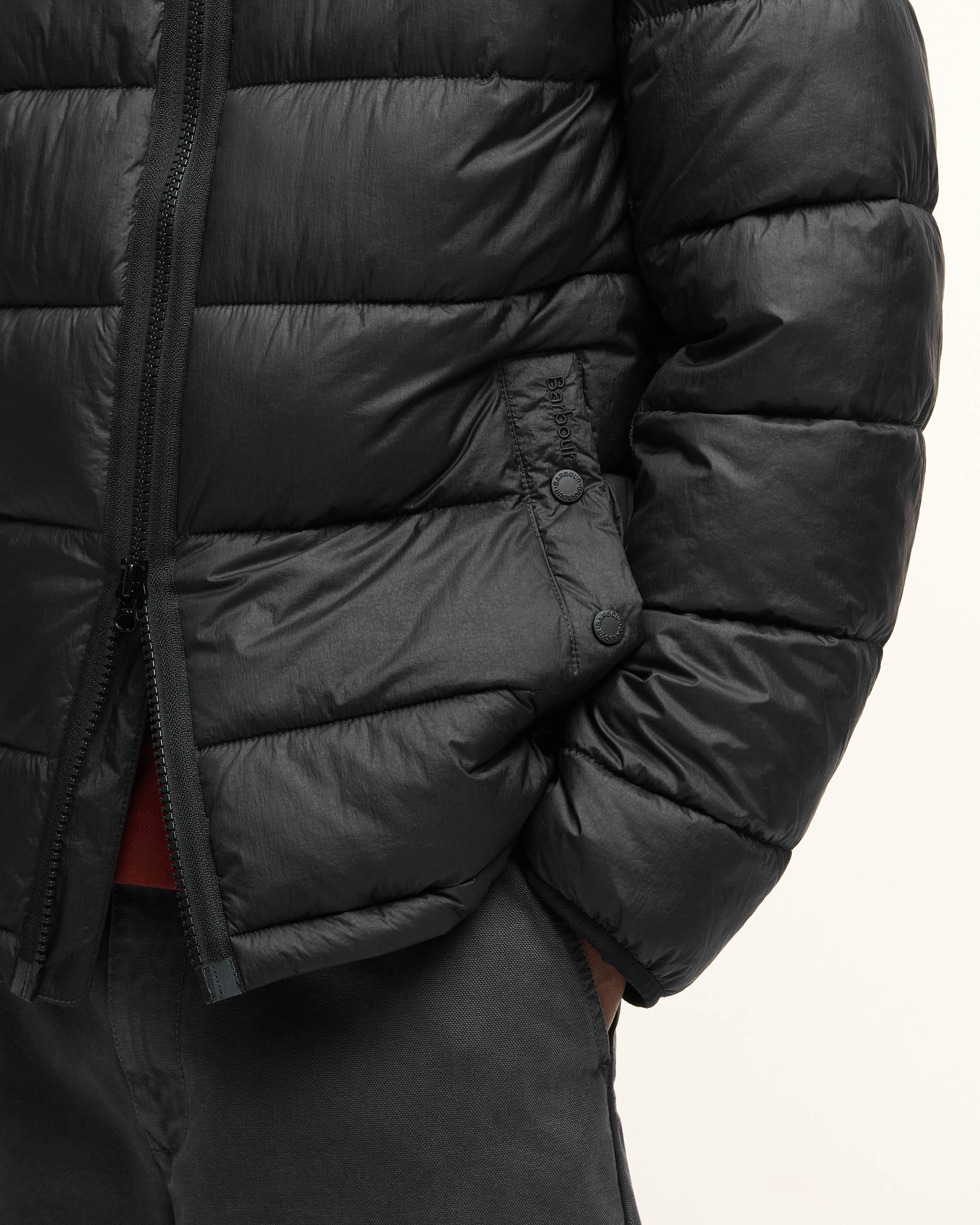 Barbour Offshore Mens Quilted Jacket - Black - Image 7