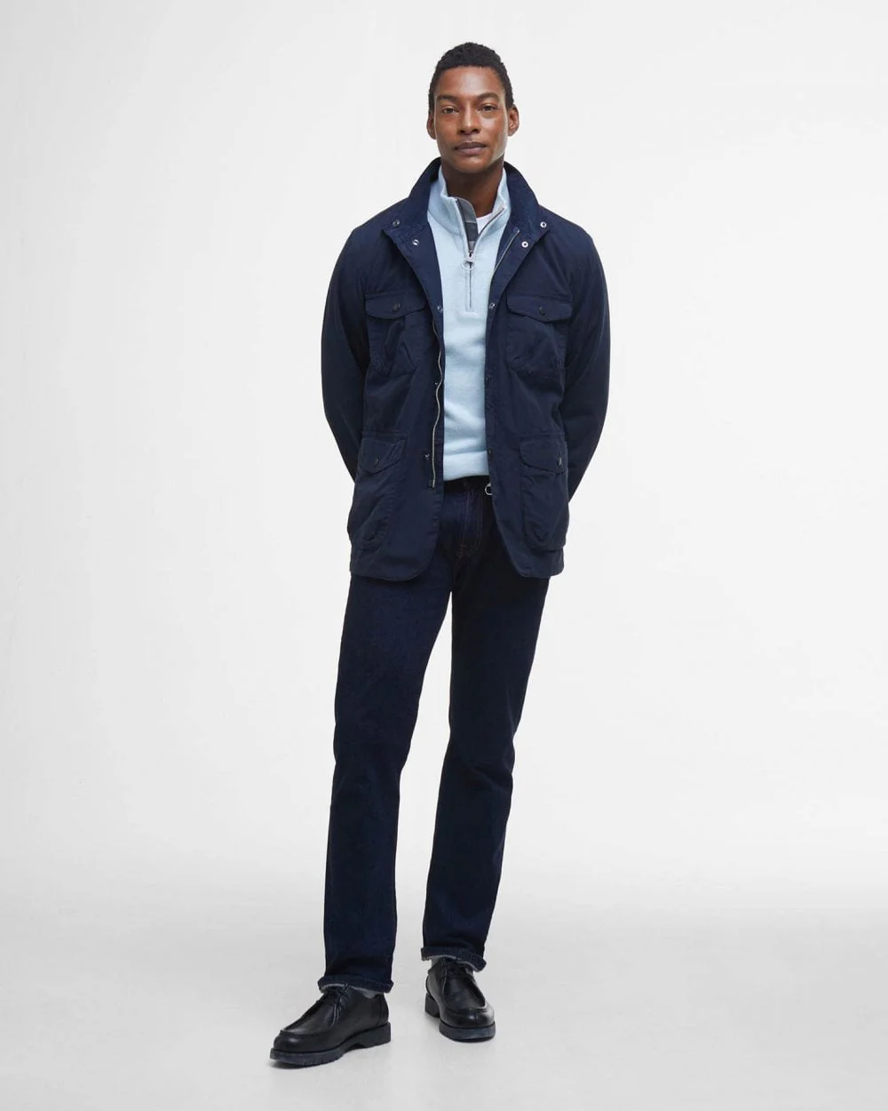 Barbour Ogston Mens Casual Jacket - Navy - Image 2