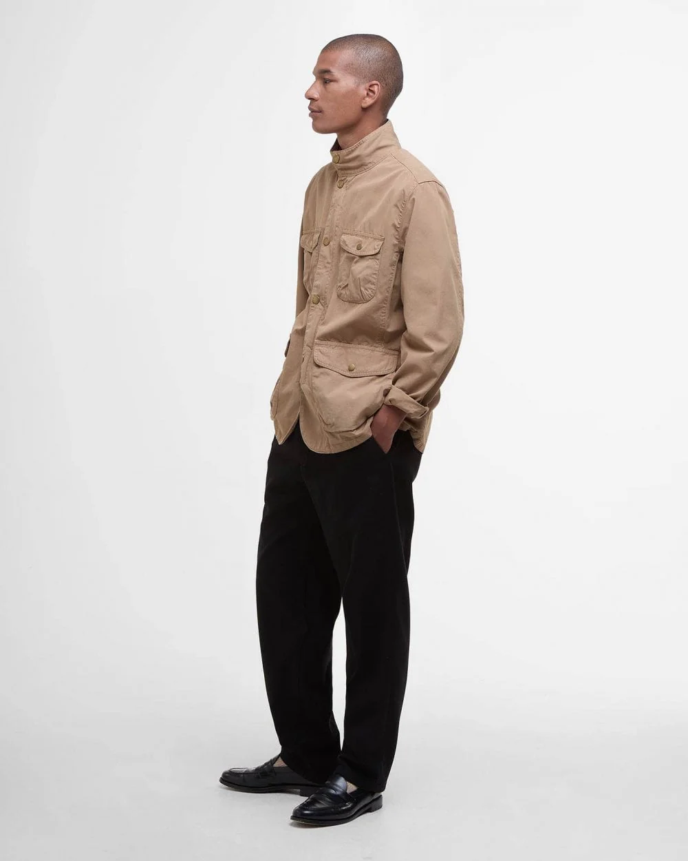 Barbour Ogston Mens Casual Jacket - Stone - Image 2
