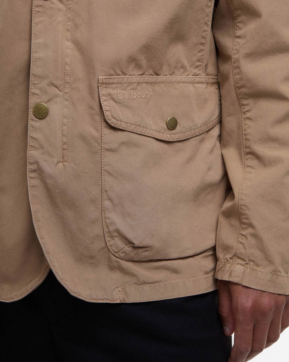 Barbour Ogston Mens Casual Jacket - Stone - Image 4