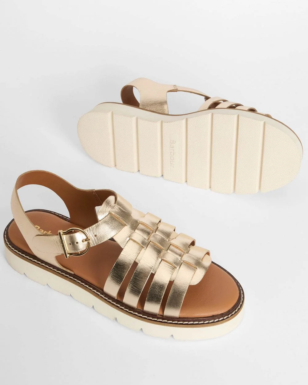 Barbour Otterburn Womens Sandals - Gold - Image 6
