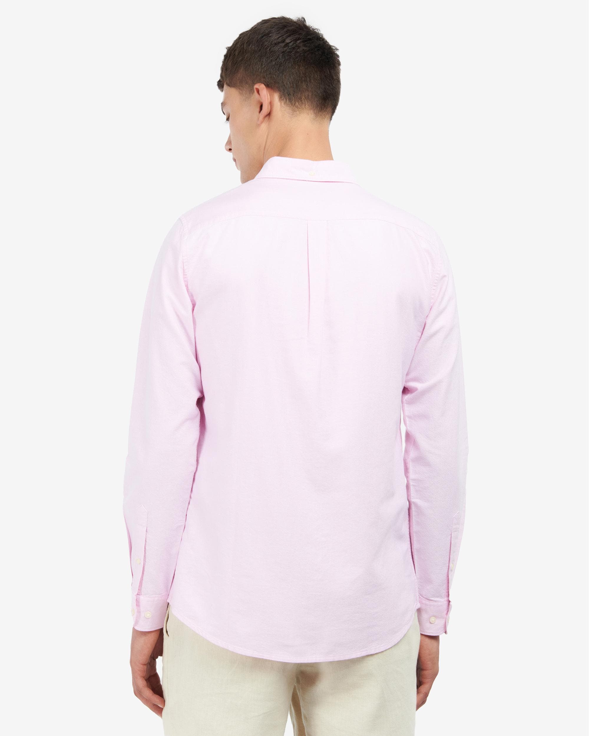 Barbour Oxtown Long Sleeve Mens Tailored Shirt - Pink - Image 4