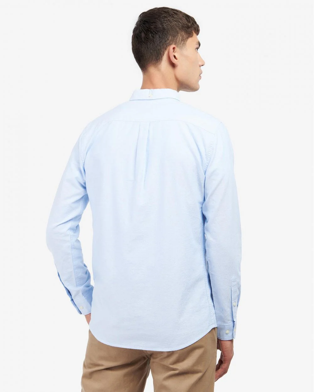 Barbour Oxtown Long Sleeve Mens Tailored Shirt - Sky - Image 4