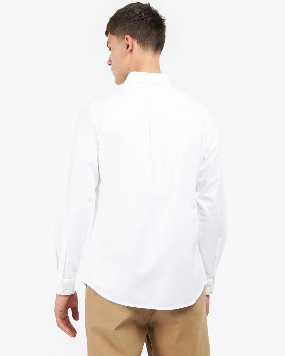 Barbour Oxtown Long Sleeve Mens Tailored Shirt - White - Image 4