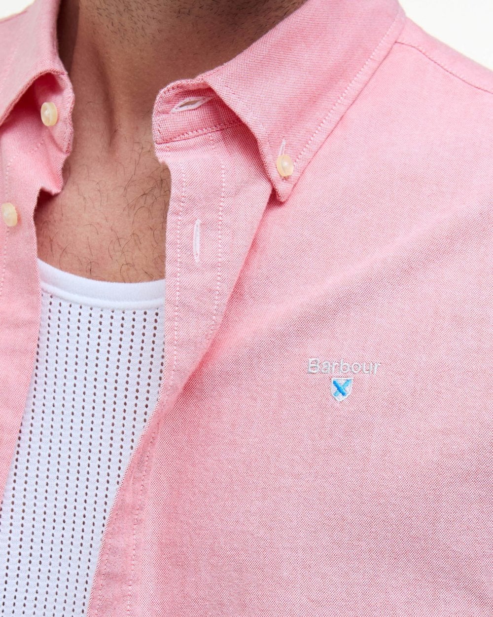 Barbour Oxtown Mens Tailored Shirt - Horizon Orange - Image 4