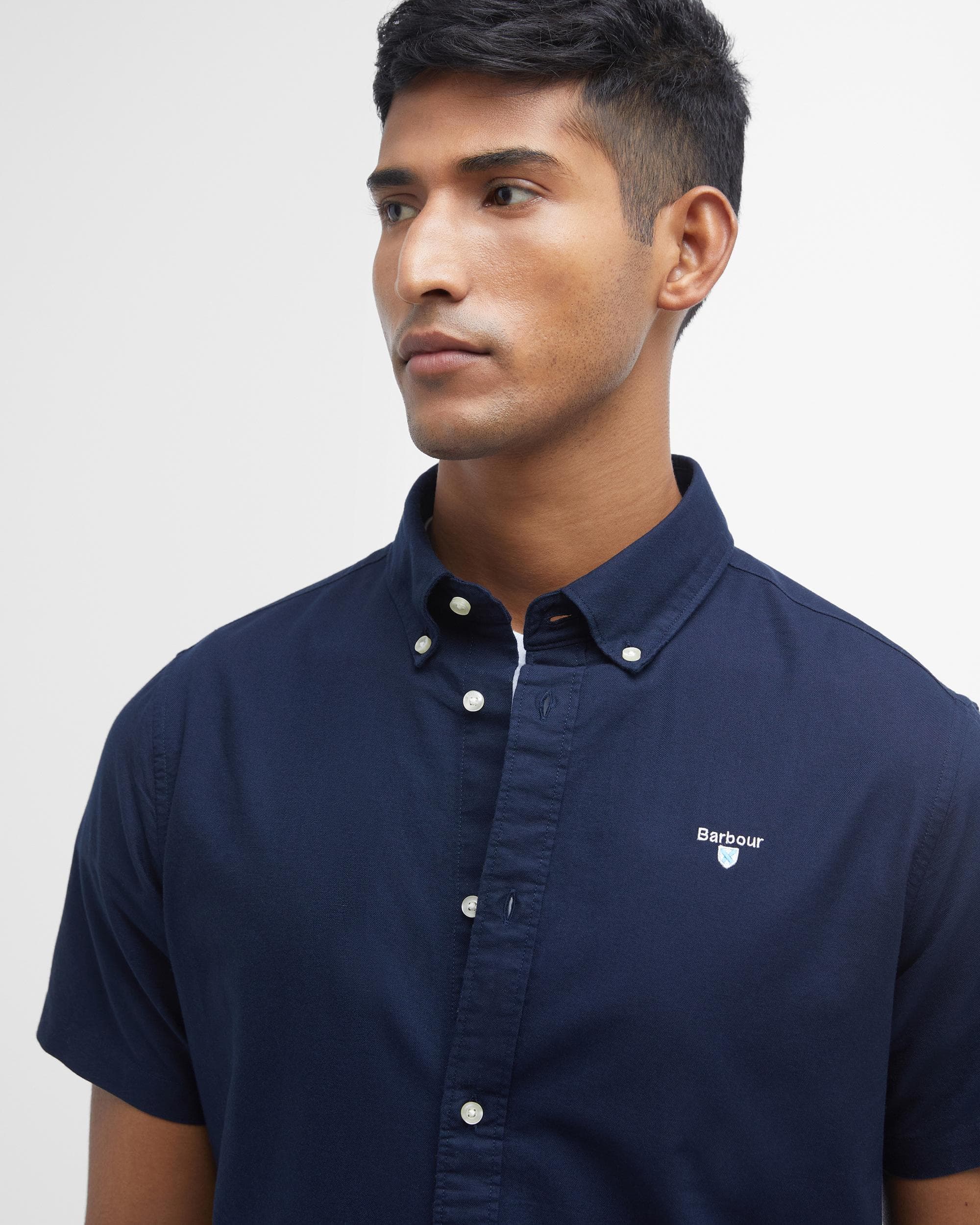 Barbour Oxtown Mens Tailored Shirt - Navy - Image 2
