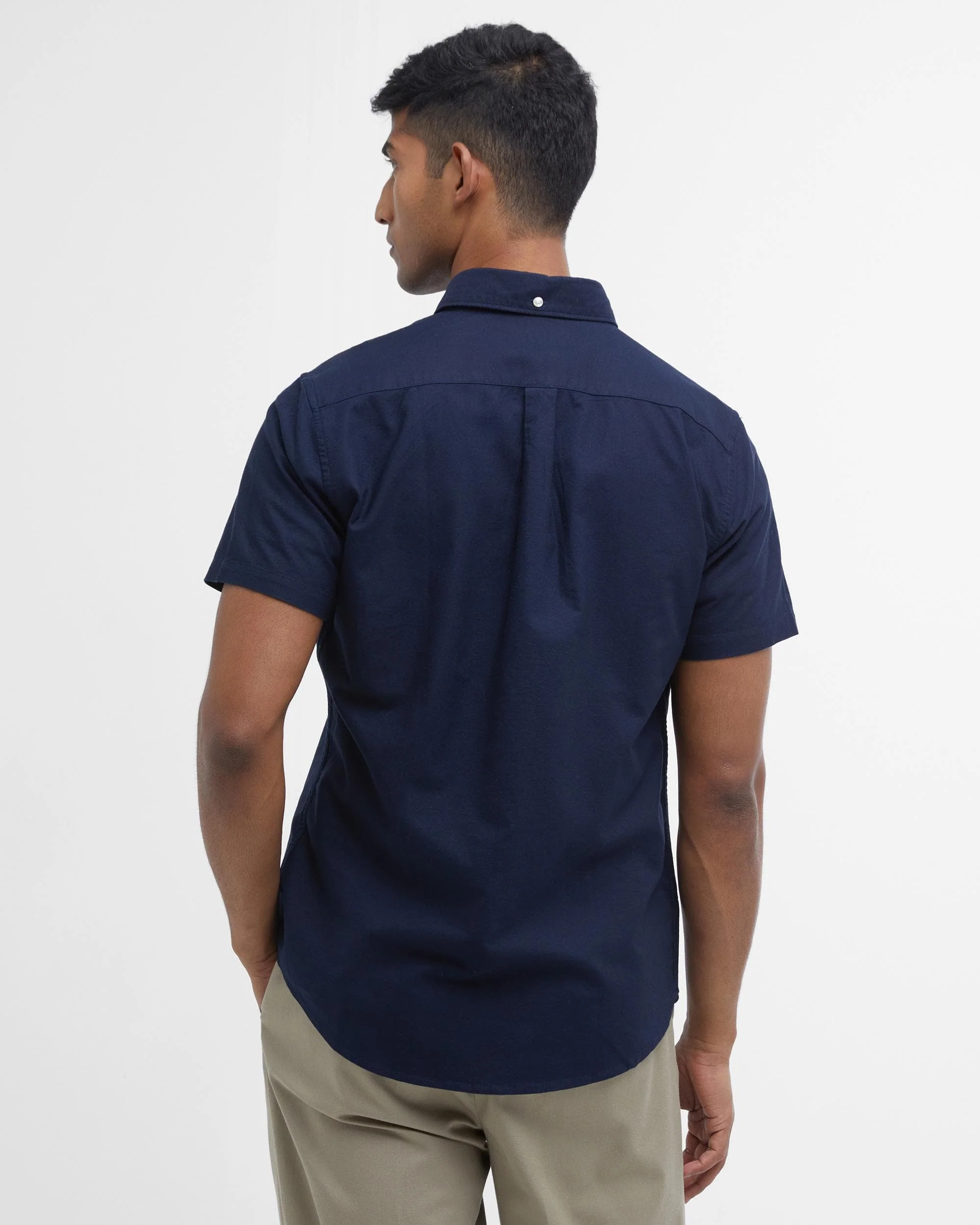 Barbour Oxtown Mens Tailored Shirt - Navy - Image 4