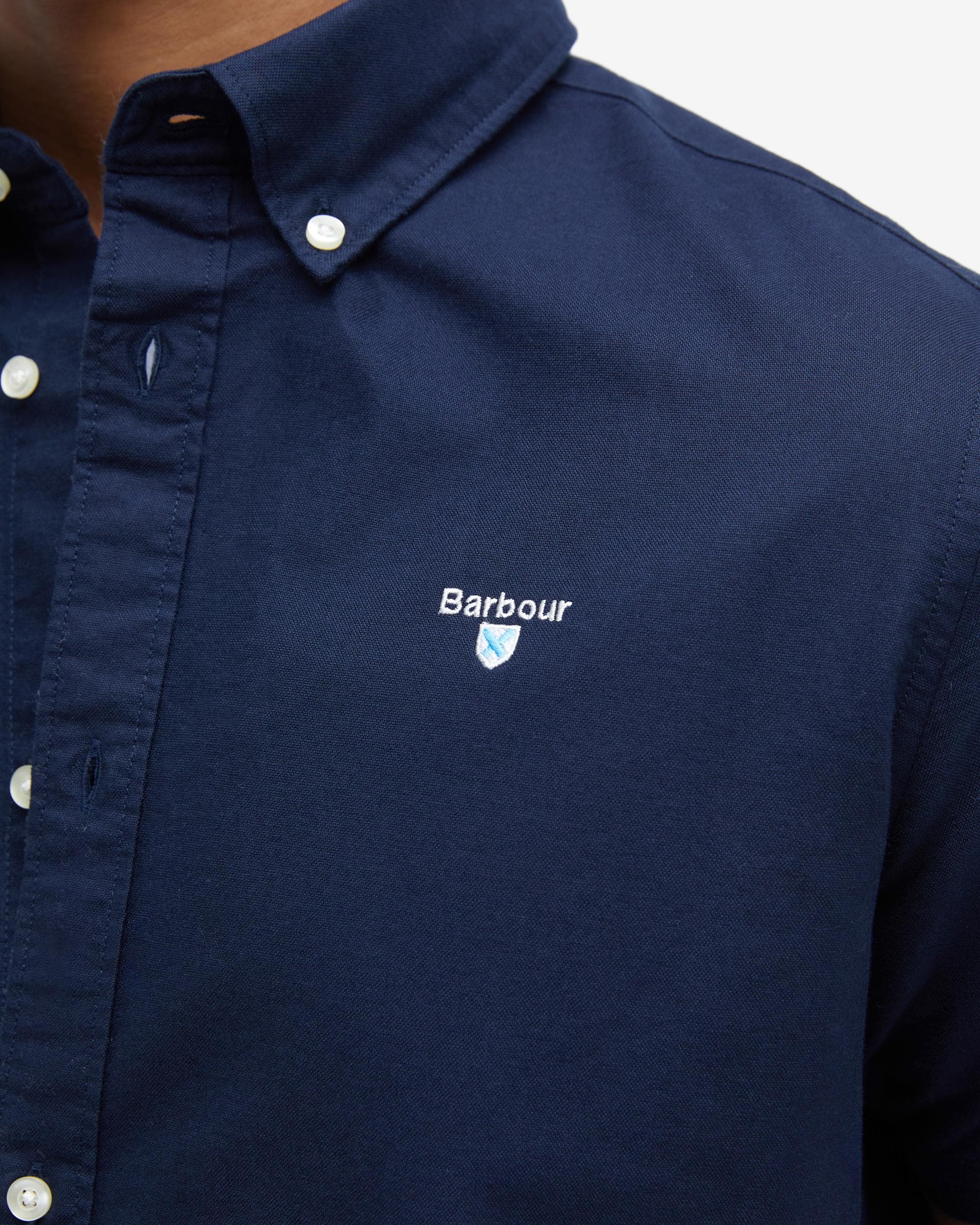 Barbour Oxtown Mens Tailored Shirt - Navy - Image 5