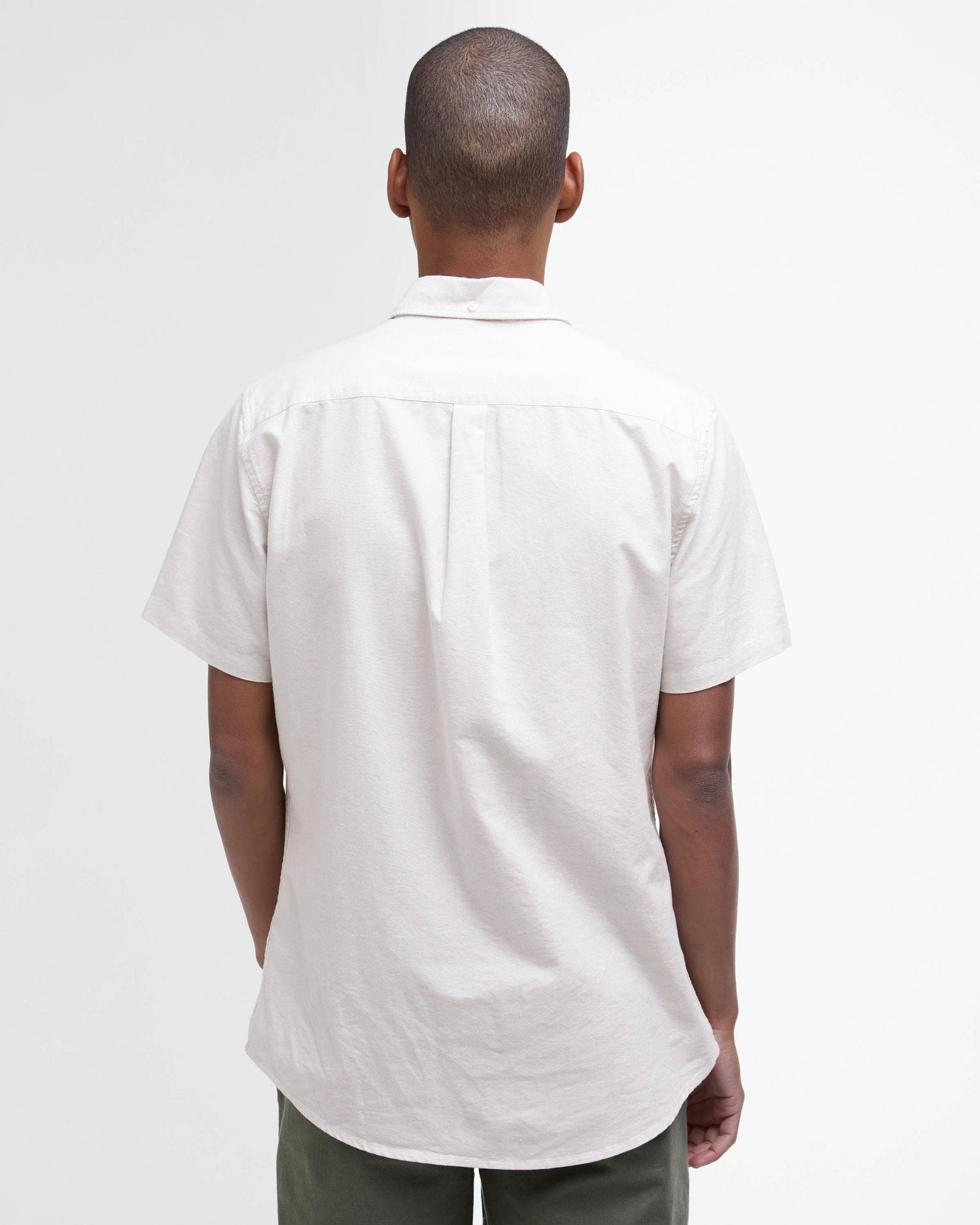 Barbour Oxtown Mens Tailored Shirt - Oatmeal - Image 5