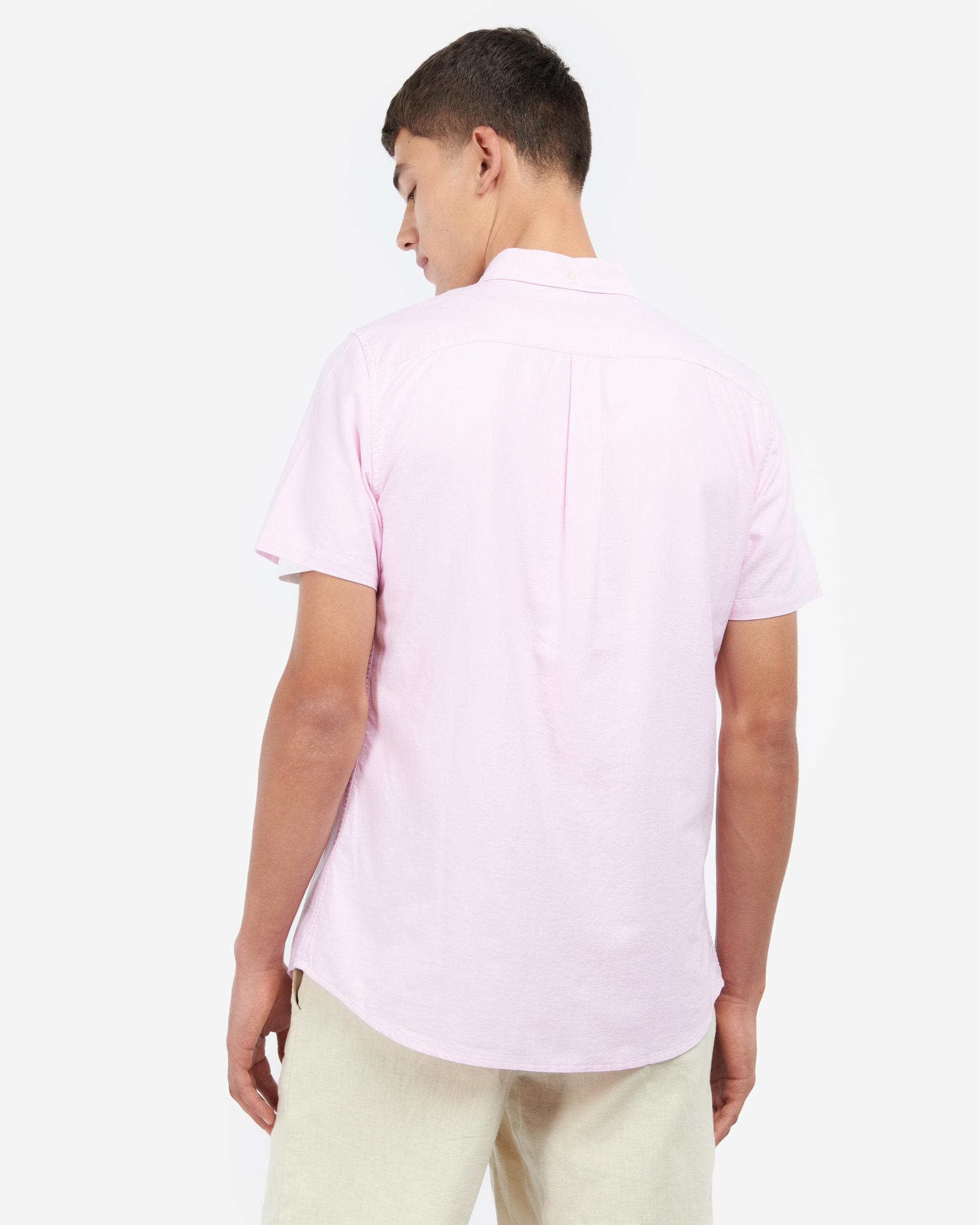 Barbour Oxtown Mens Tailored Shirt - Pink - Image 4