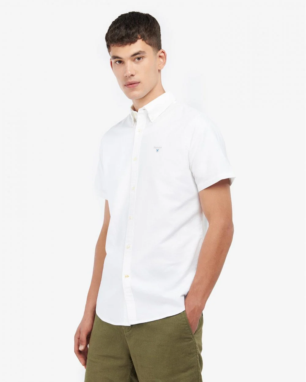 Barbour Oxtown Mens Tailored Shirt - White - Image 2