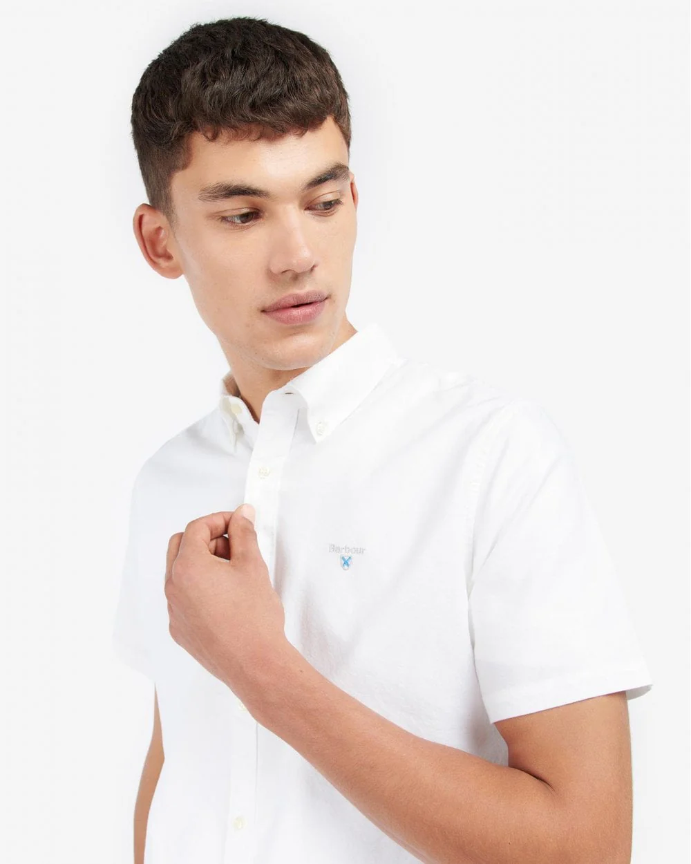 Barbour Oxtown Mens Tailored Shirt - White - Image 3
