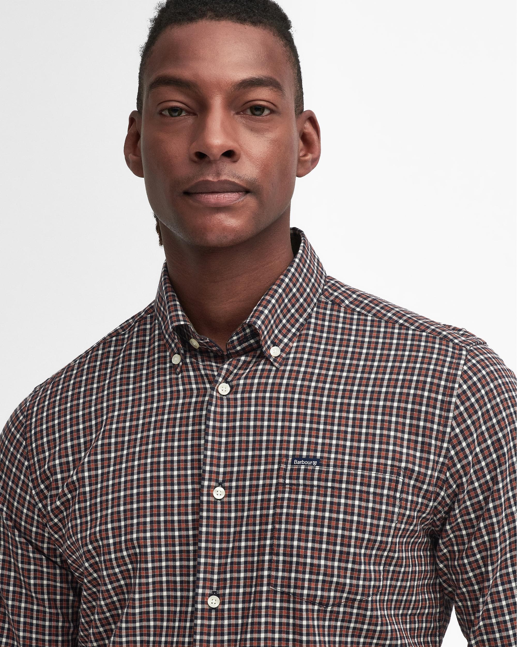Barbour Padshaw Tailored Mens Shirt - Navy - Image 2