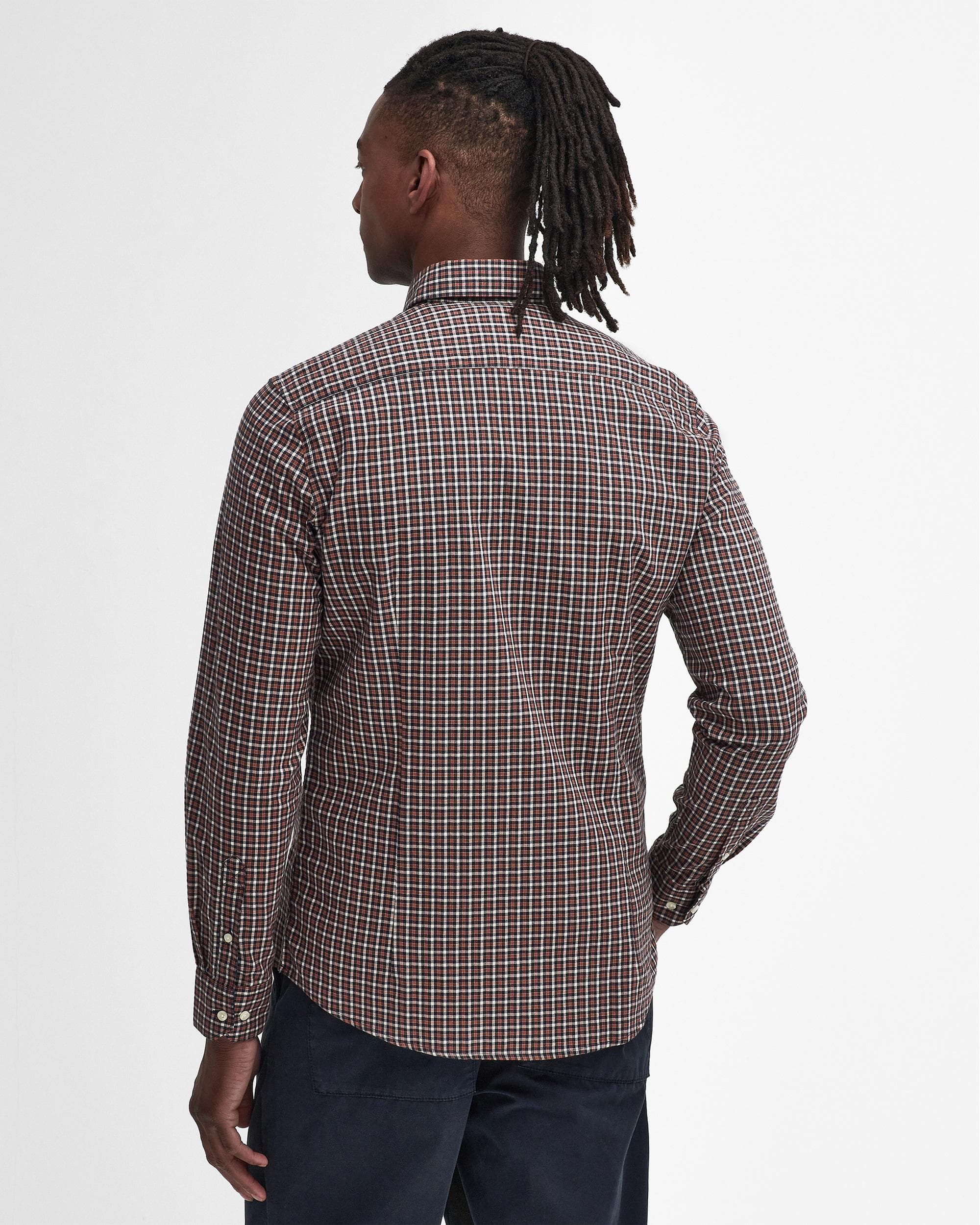 Barbour Padshaw Tailored Mens Shirt - Navy - Image 4