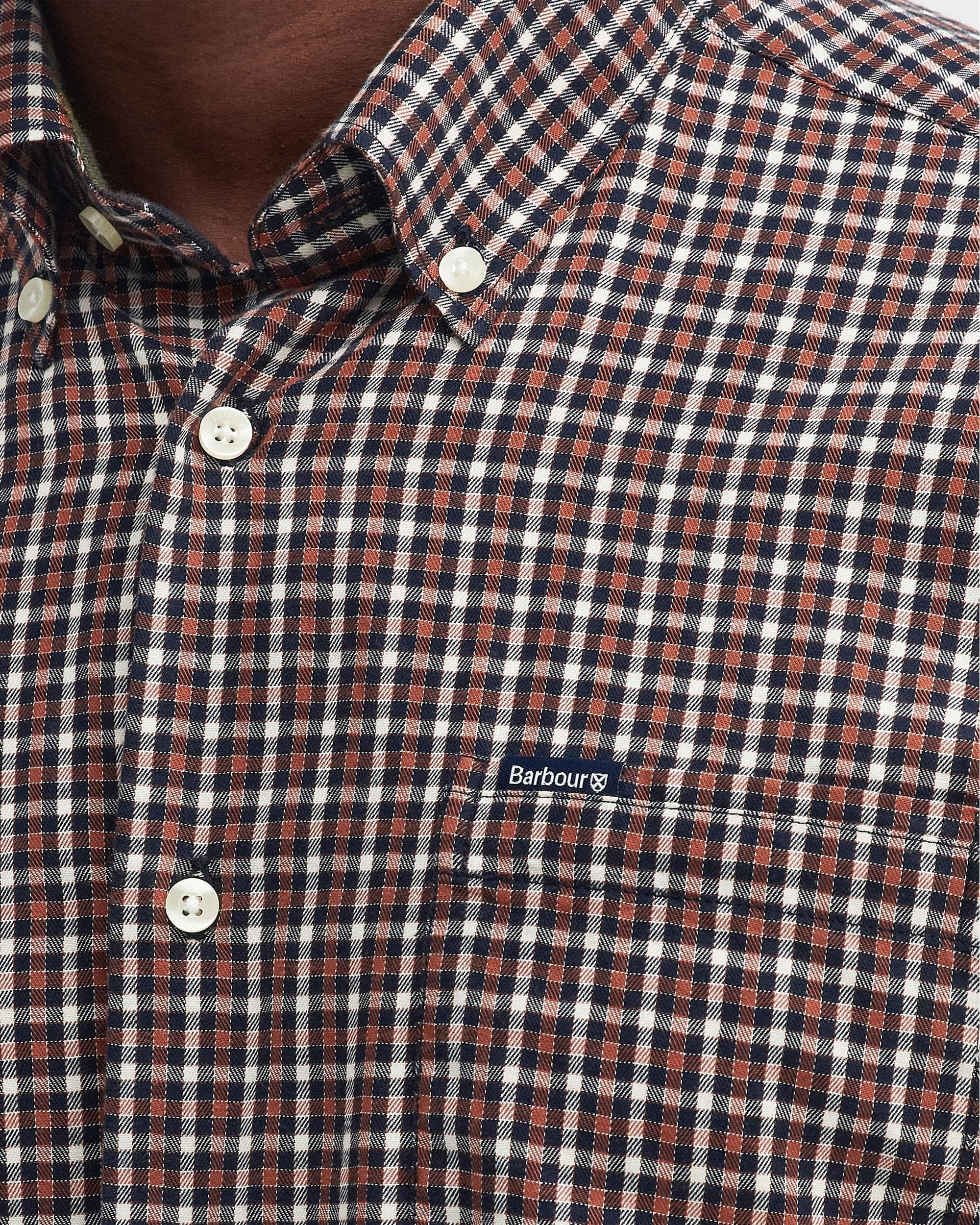 Barbour Padshaw Tailored Mens Shirt - Navy - Image 5