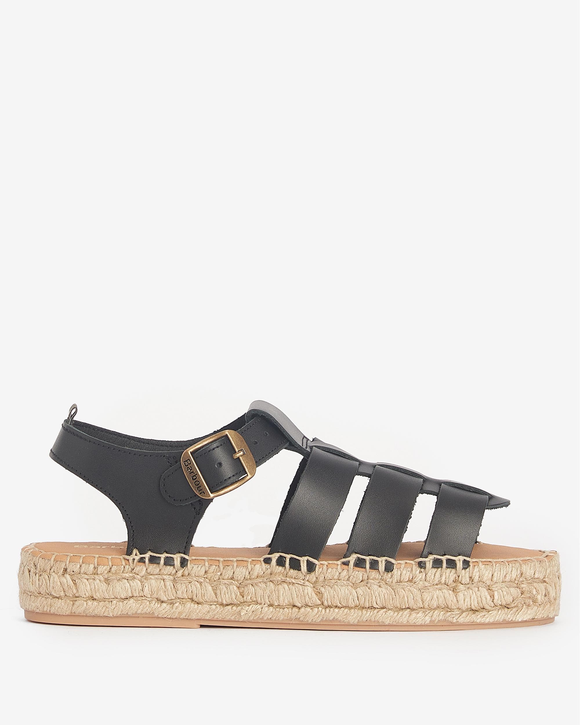 Barbour Paloma Womens Platform Espadrille - Black - Image 6
