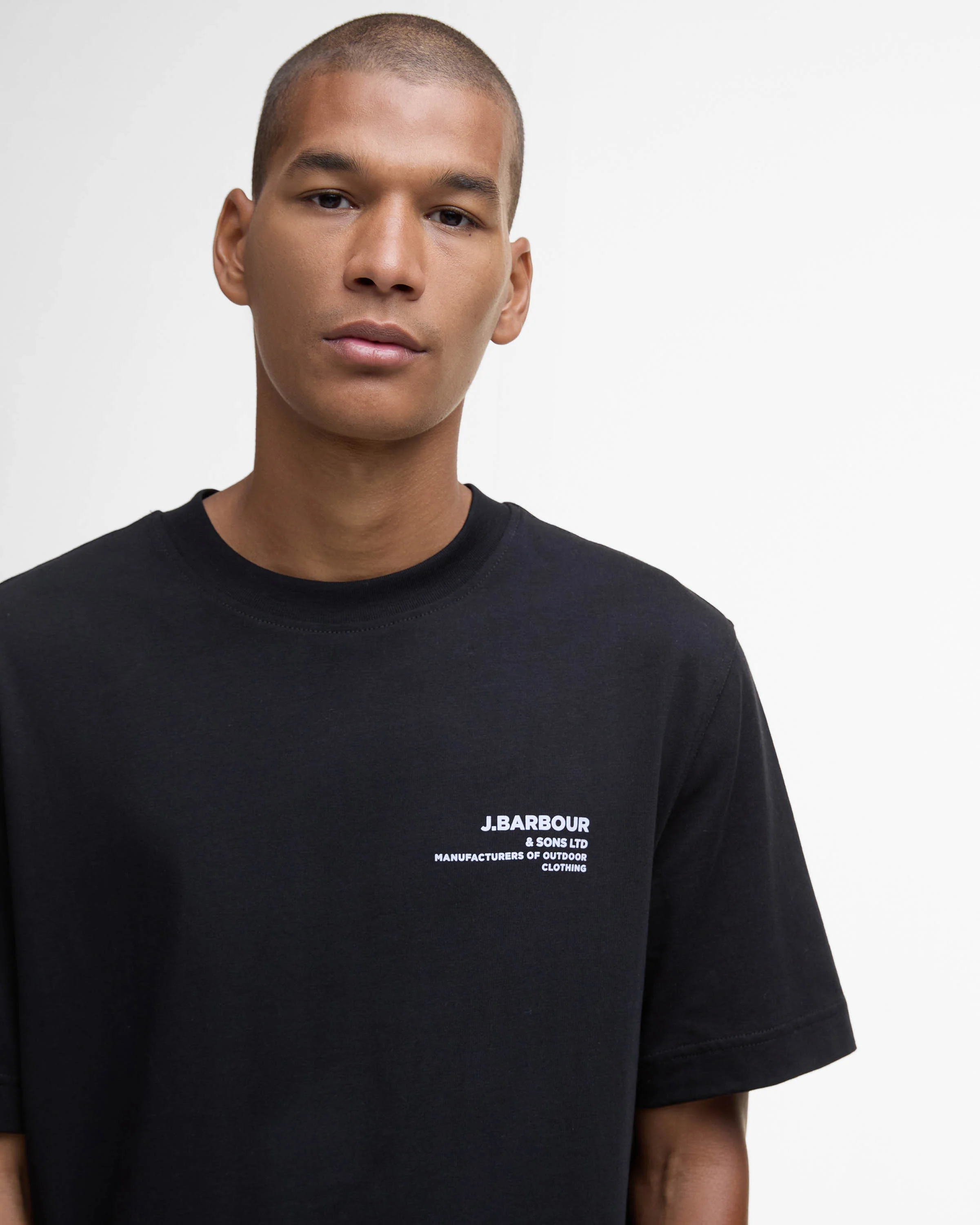 Barbour Parkend Photographic Mens Relaxed T-Shirt - Black - Image 2