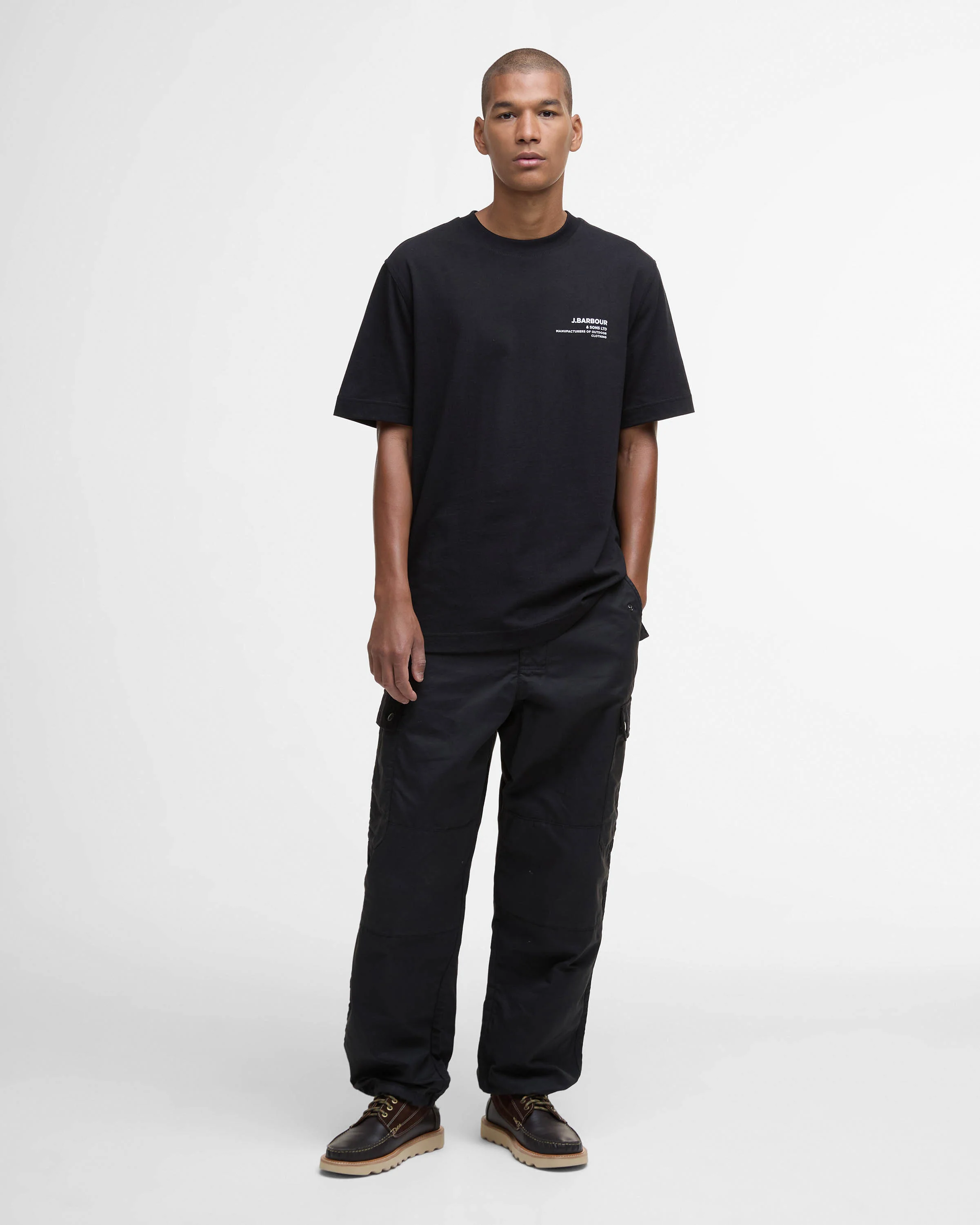 Barbour Parkend Photographic Mens Relaxed T-Shirt - Black - Image 3