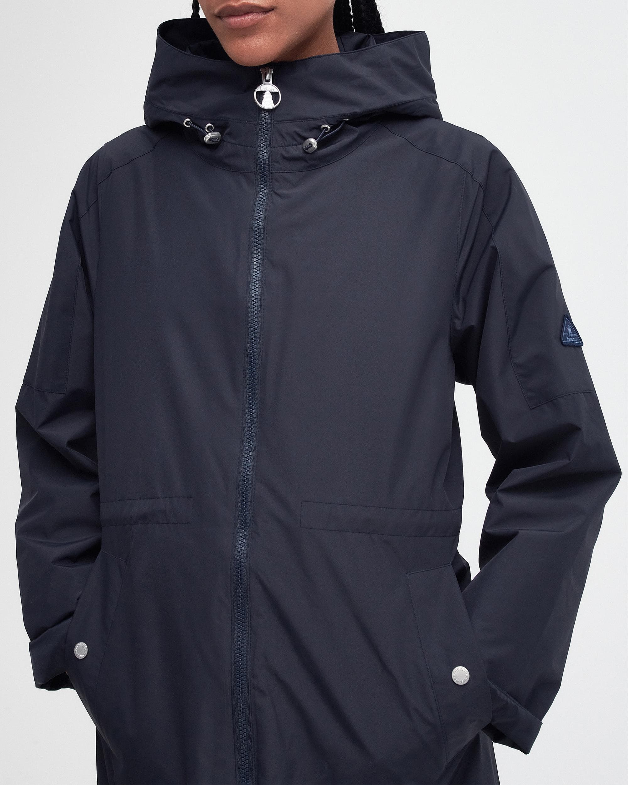 Barbour Penarth Womens Long Showerproof Coat - Image 2