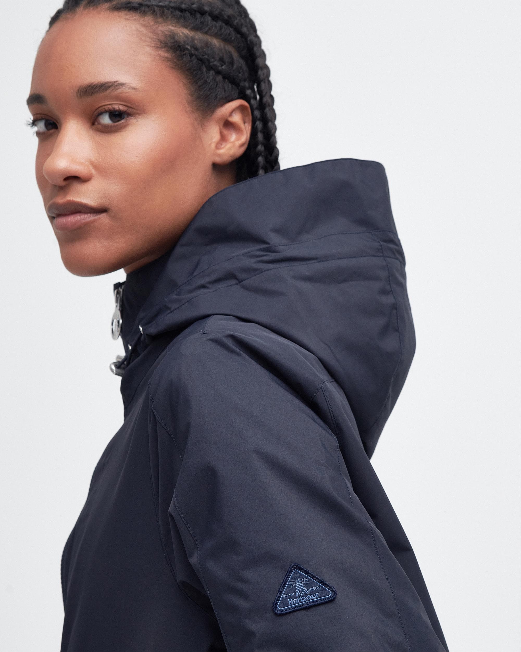Barbour Penarth Womens Long Showerproof Coat - Image 4