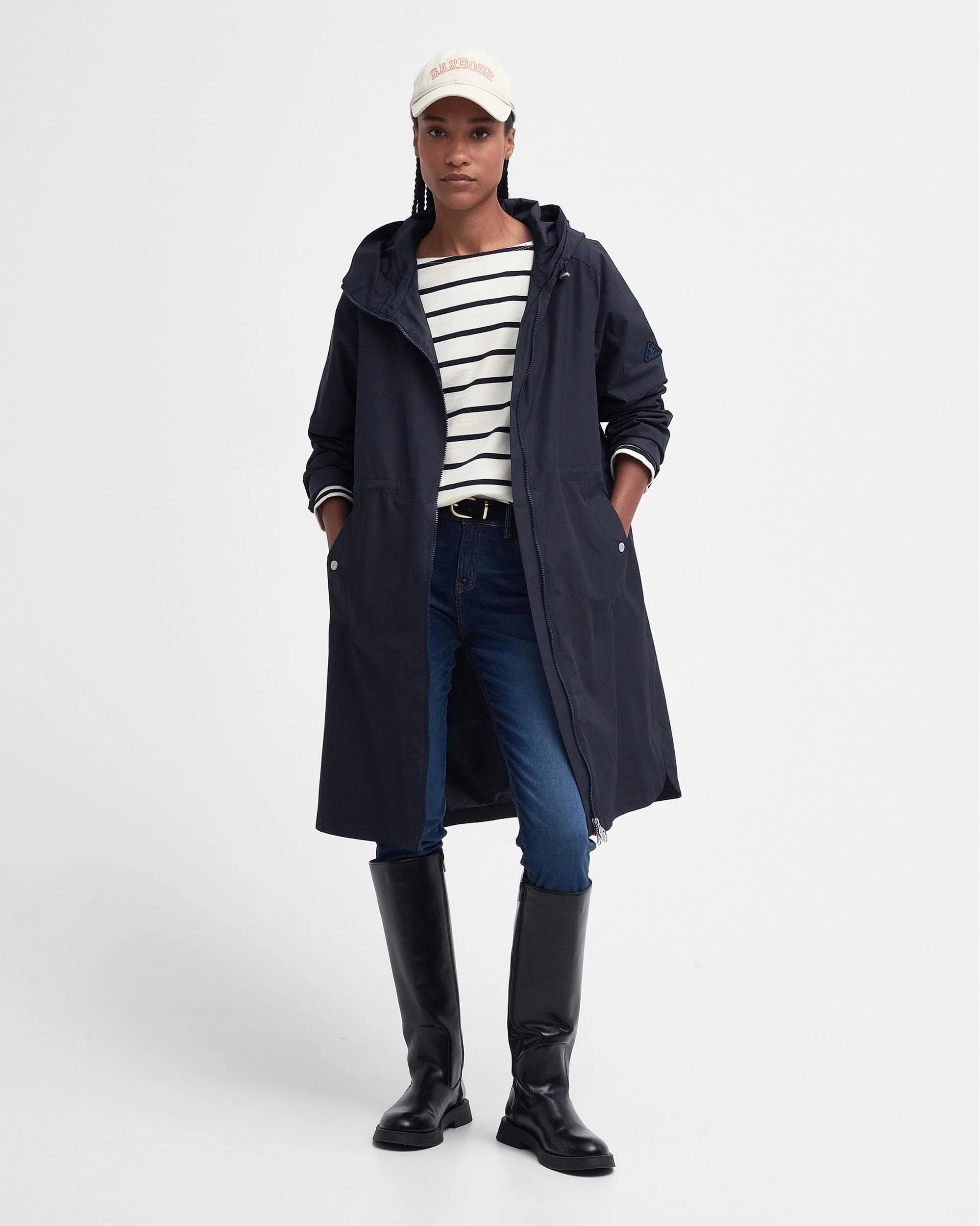 Barbour Penarth Womens Long Showerproof Coat - Image 5