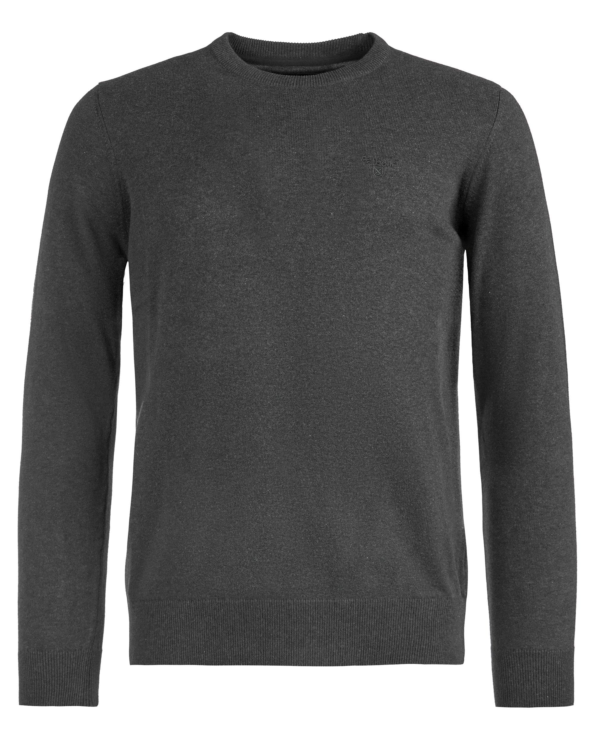 Barbour Pima Cotton Mens Crew Sweatshirt - Charcoal - Image 7