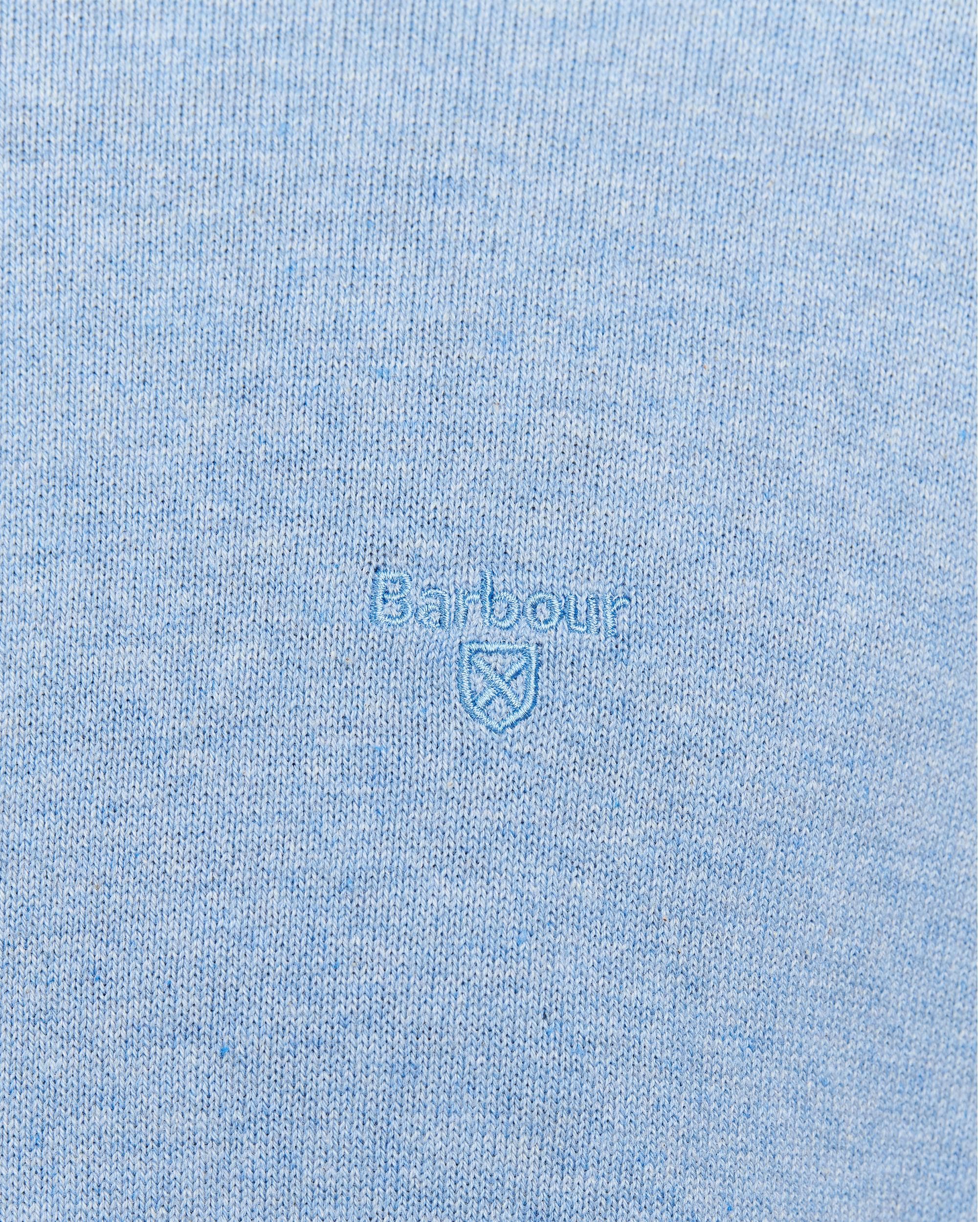 Barbour Pima Cotton Mens Crew Sweatshirt - Dark Chambray - Image 5