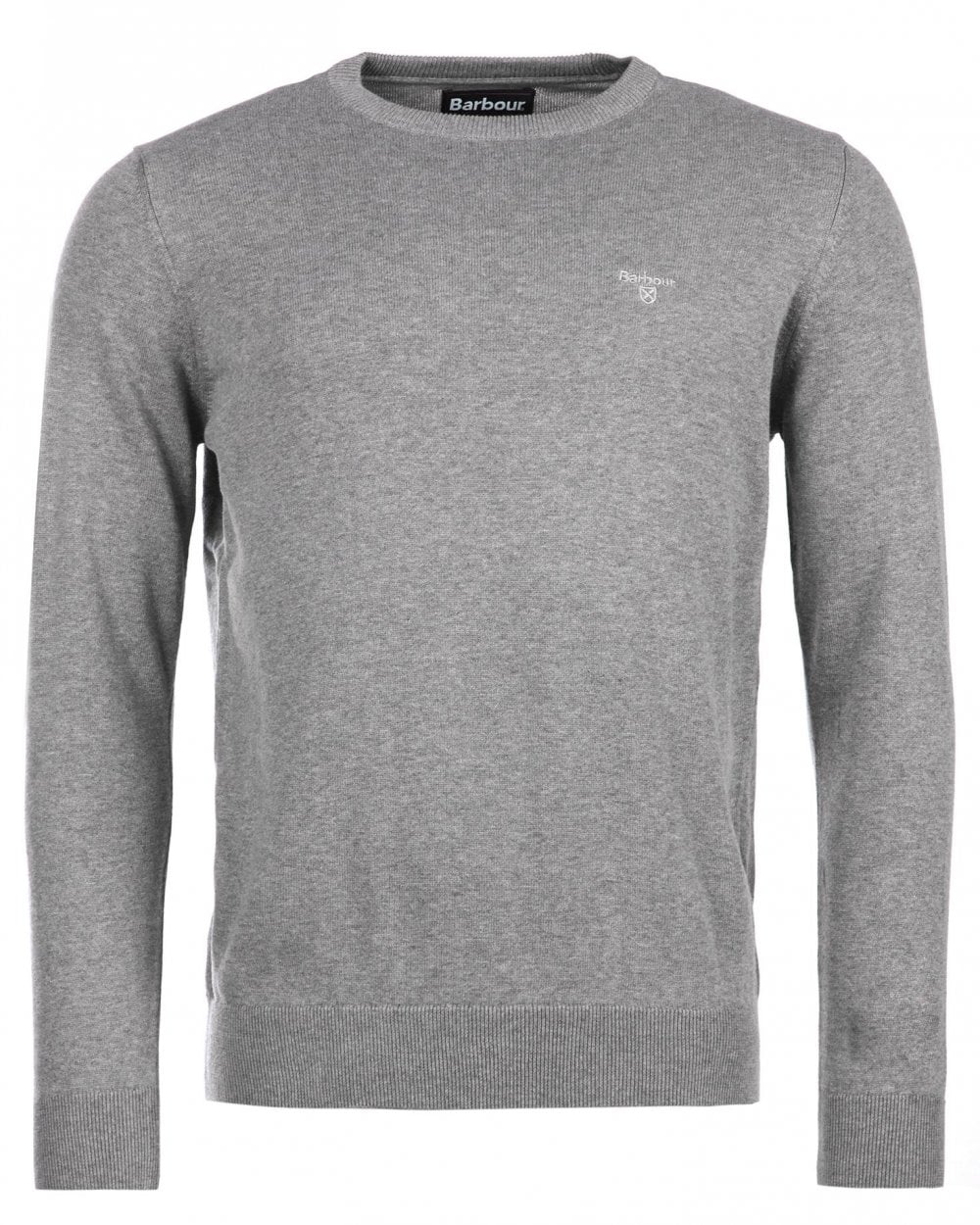 Barbour Pima Cotton Mens Crew Sweatshirt - Grey - Image 6